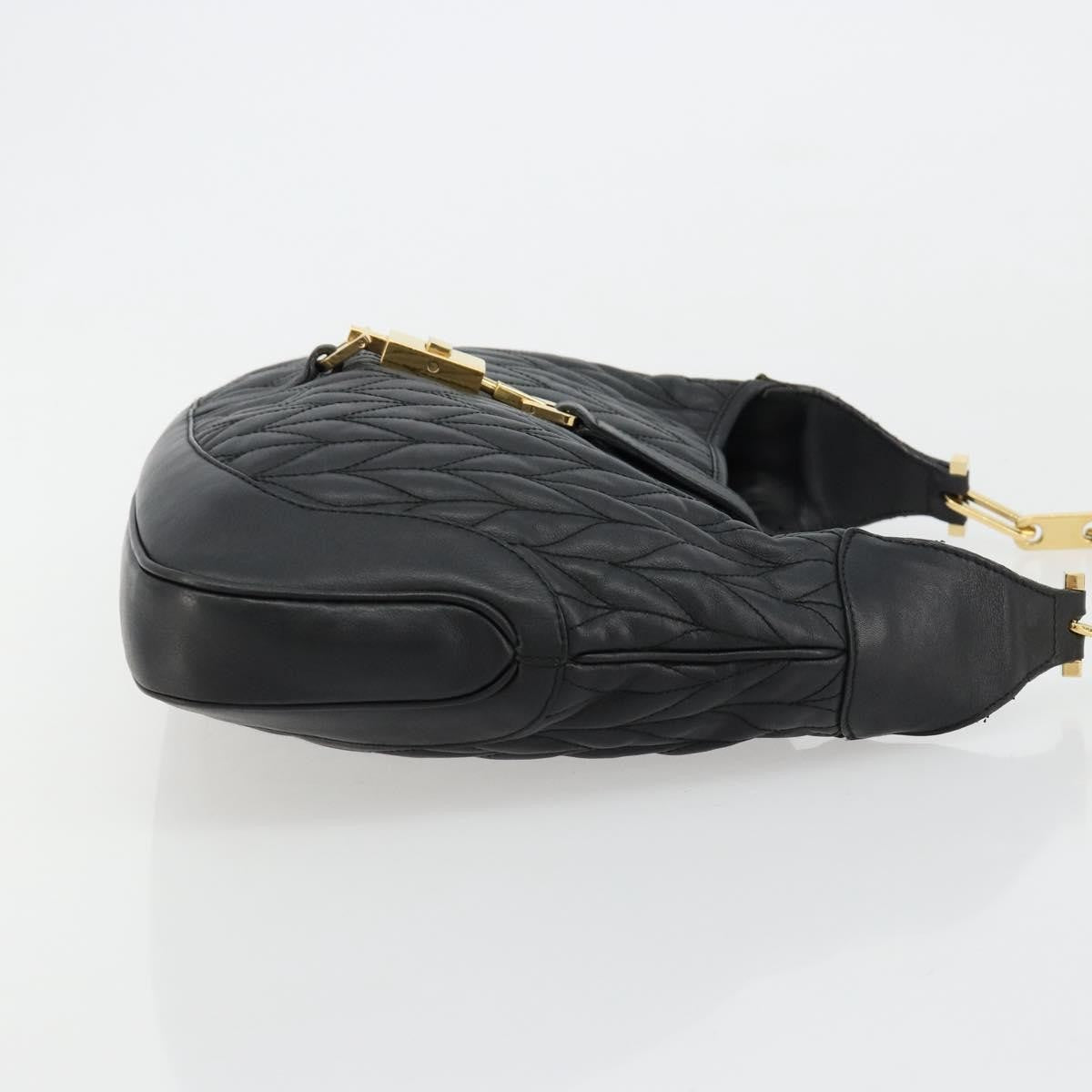 Gucci Vintage Jackie Shoulder Canvas And Leather Black Leather Handbag (Pre-Owned)