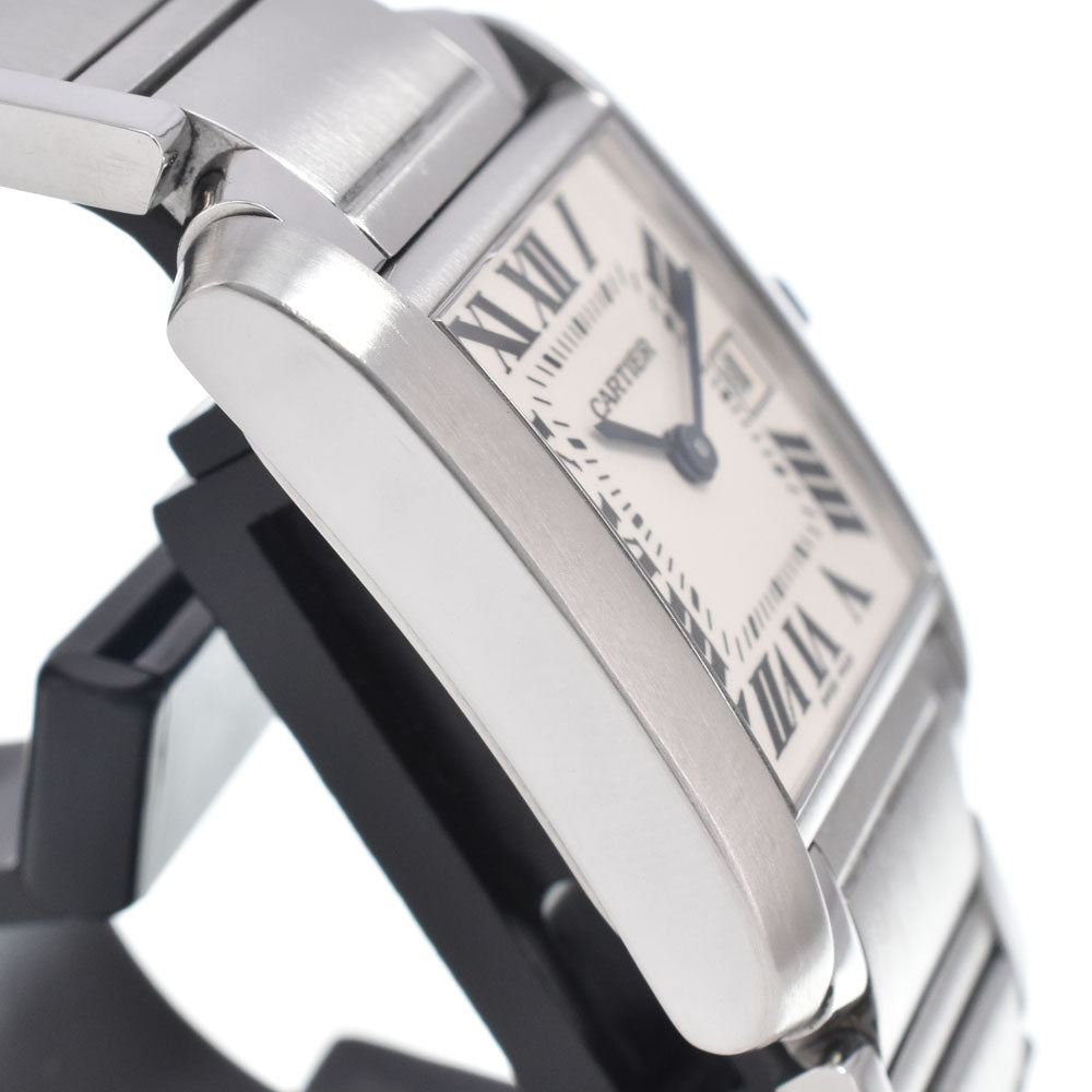 Cartier Tank Francaise Quartz Stainless Steel And Rose Gold With Mother Of Pearl Watch (Pre-Owned)