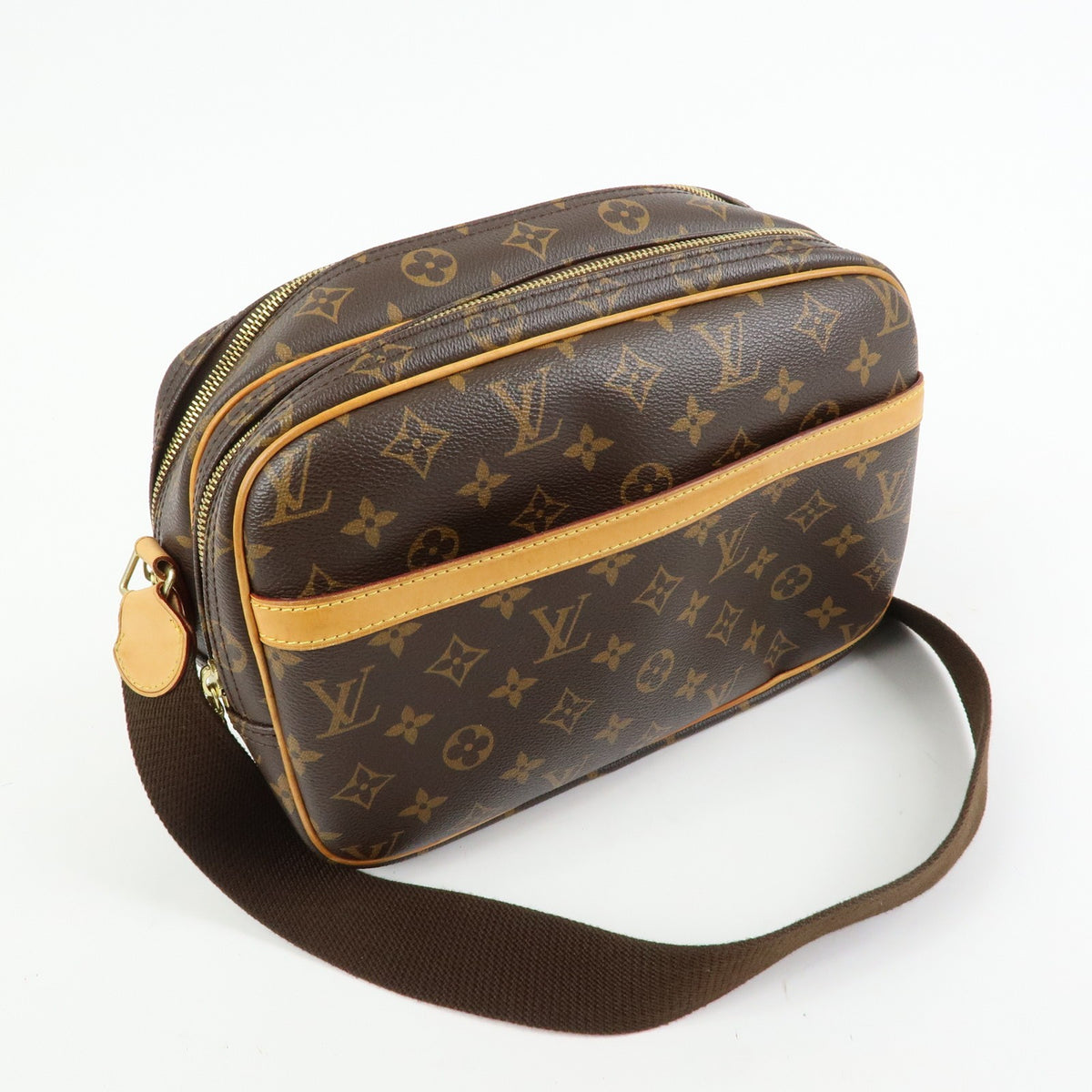 Louis Vuitton Reporter Monogram Canvas Brown Canvas Shoulder Bag Bag (Pre-Owned)