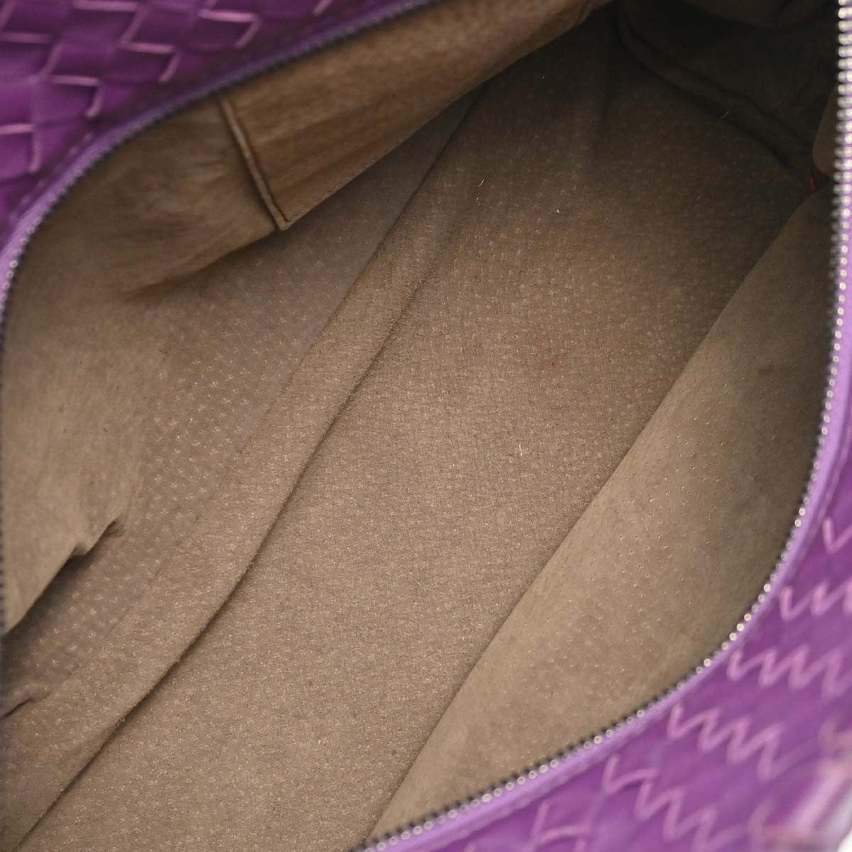 Bottega Veneta Brick Intrecciato Nappa Purple Leather Tote Bag Bag (Pre-Owned)