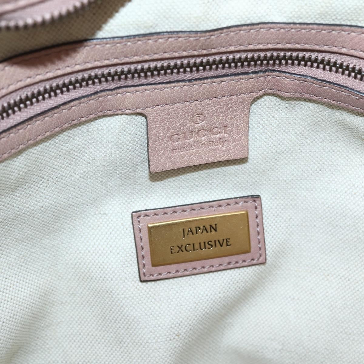 Gucci Vintage Interlocking G Canvas And Leather Beige Canvas Handbag (Pre-Owned)