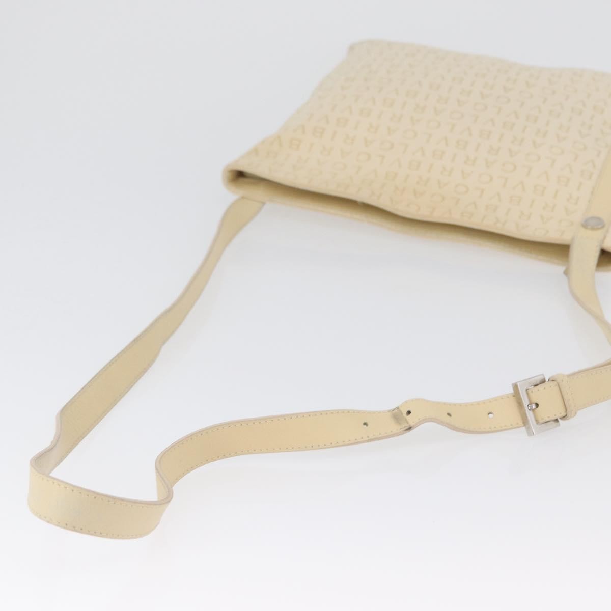 Bvlgari Logomania Canvas With Leather Beige Canvas Shoulder Bag Bag (Pre-Owned)