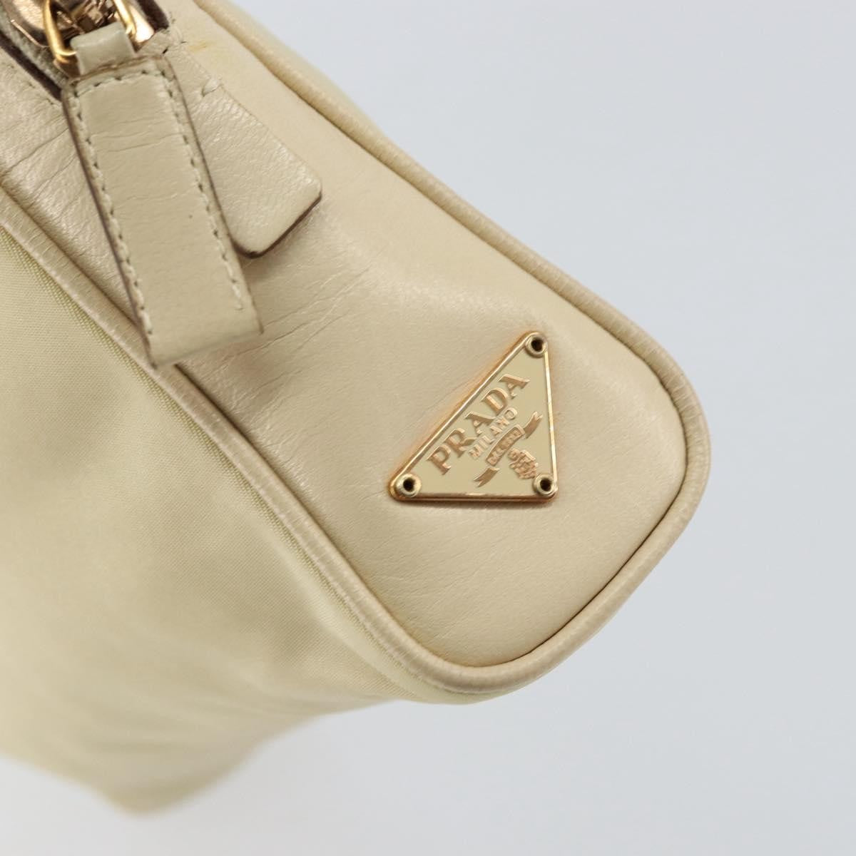 Prada Vintage Tessuto Beige Nylon Handbag (Pre-Owned)