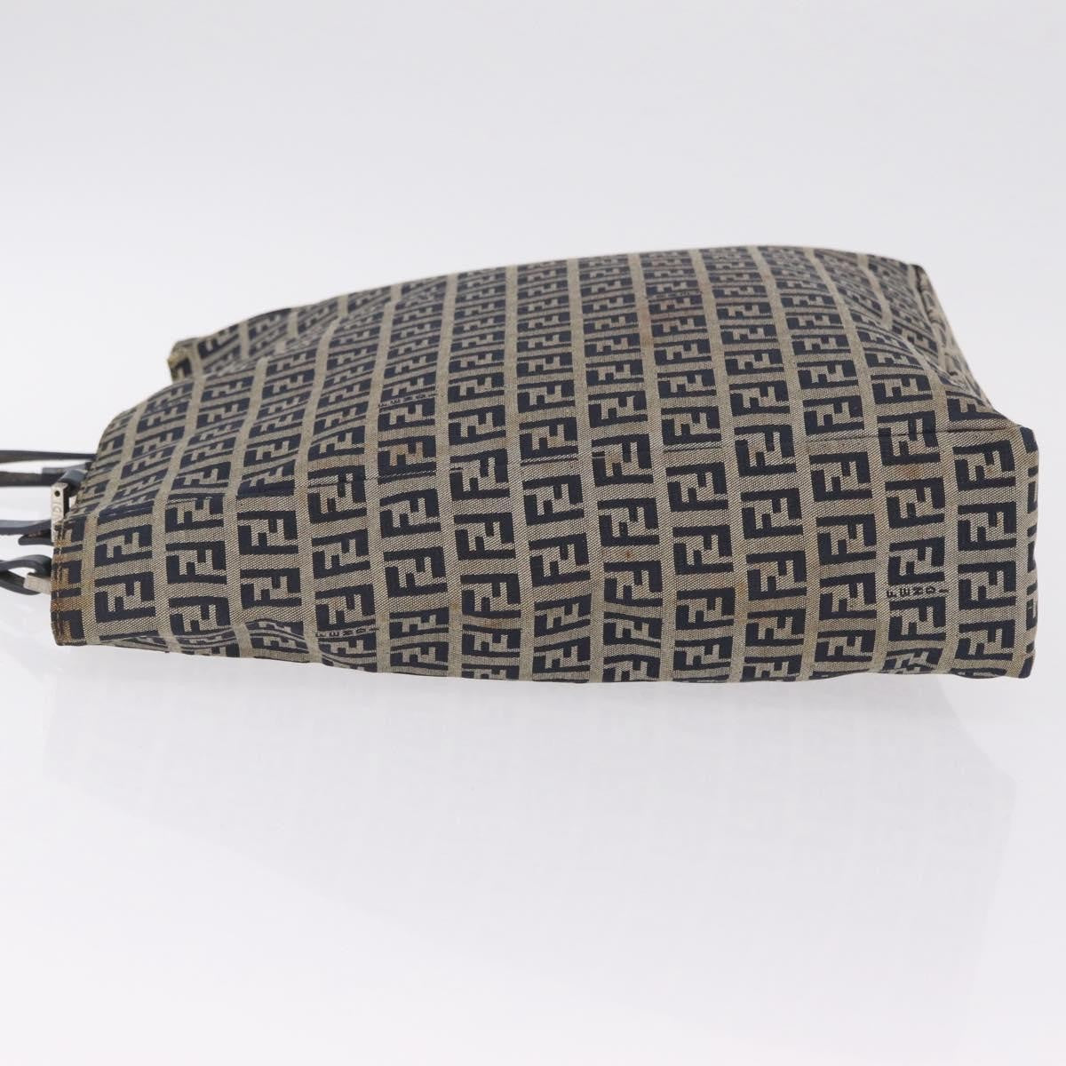 Fendi Vintage Shopping Zucchino Canvas Navy Canvas Tote Bag Bag (Pre-Owned)