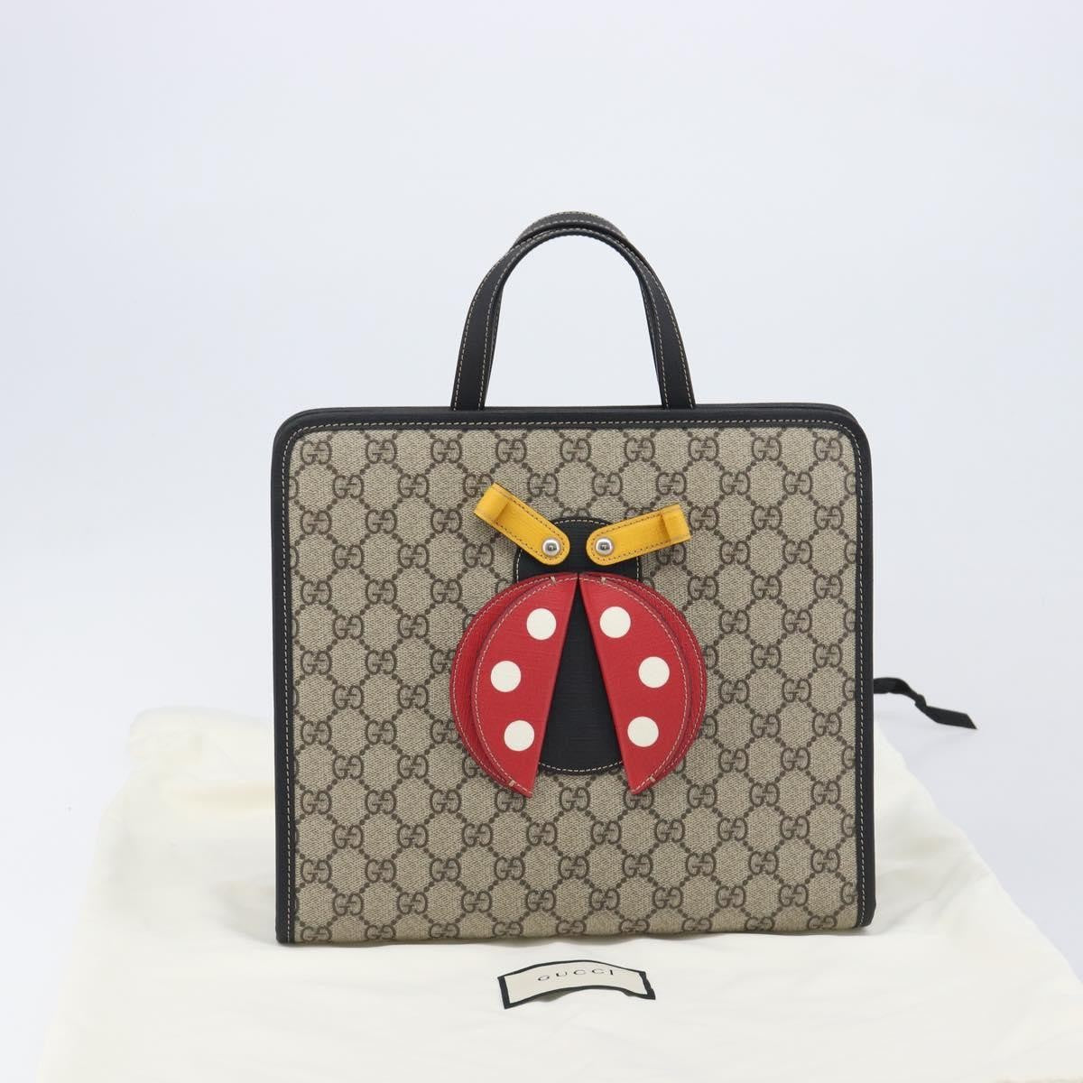 Gucci Children's Convertible Gg Coated Canvas With Applique Beige Canvas Tote Bag Bag (Pre-Owned)