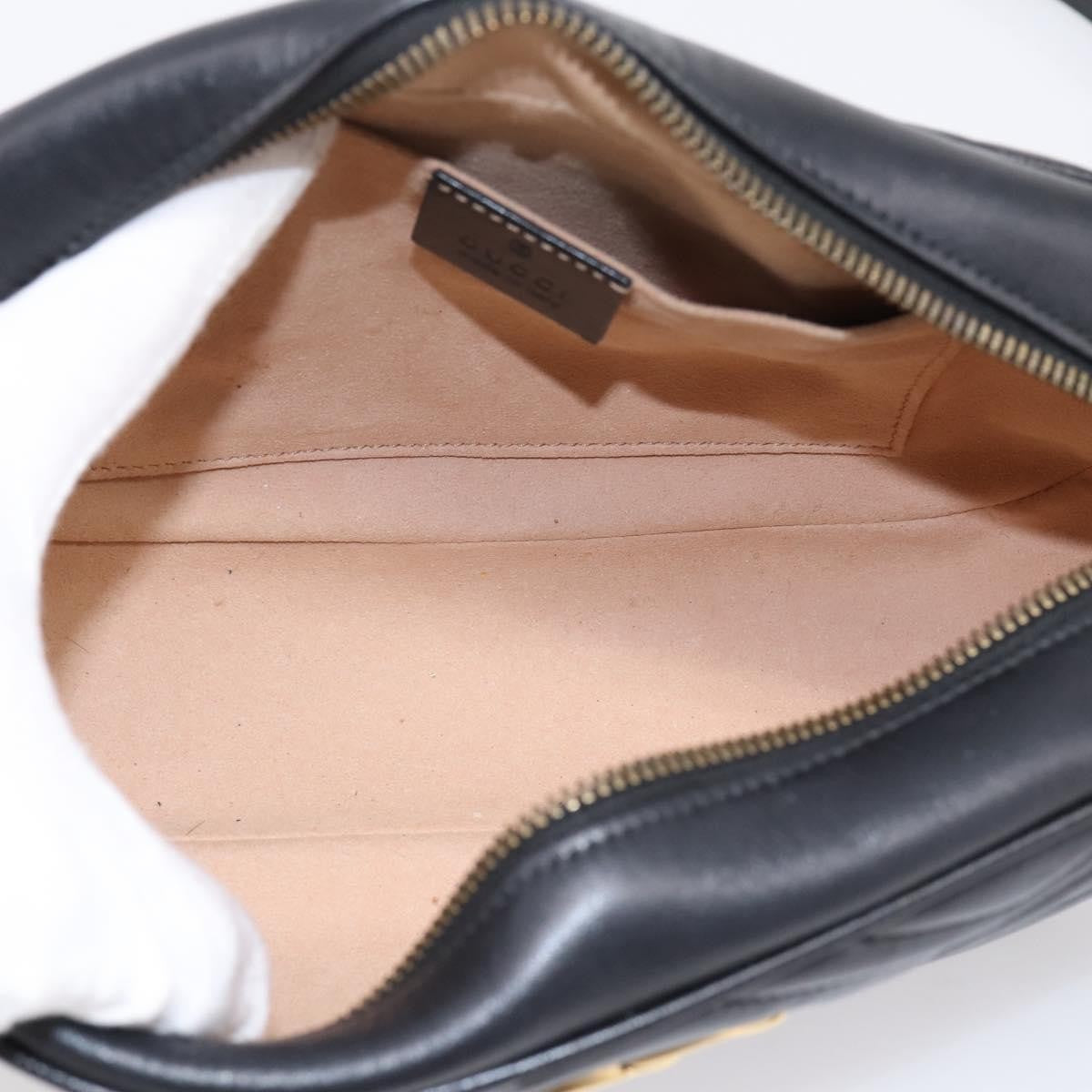 Gucci Gg Marmont Monochrome Matelasse Leather Black Leather Shoulder Bag Bag (Pre-Owned)
