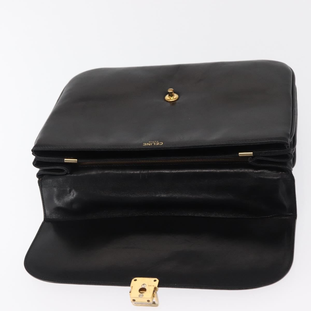 Celine Handbag Leather Black Leather Handbag (Pre-Owned)