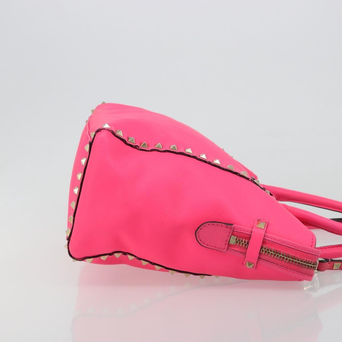 Valentino Garavani Rockstud Tote Soft Leather Pink Leather Tote Bag Bag (Pre-Owned)