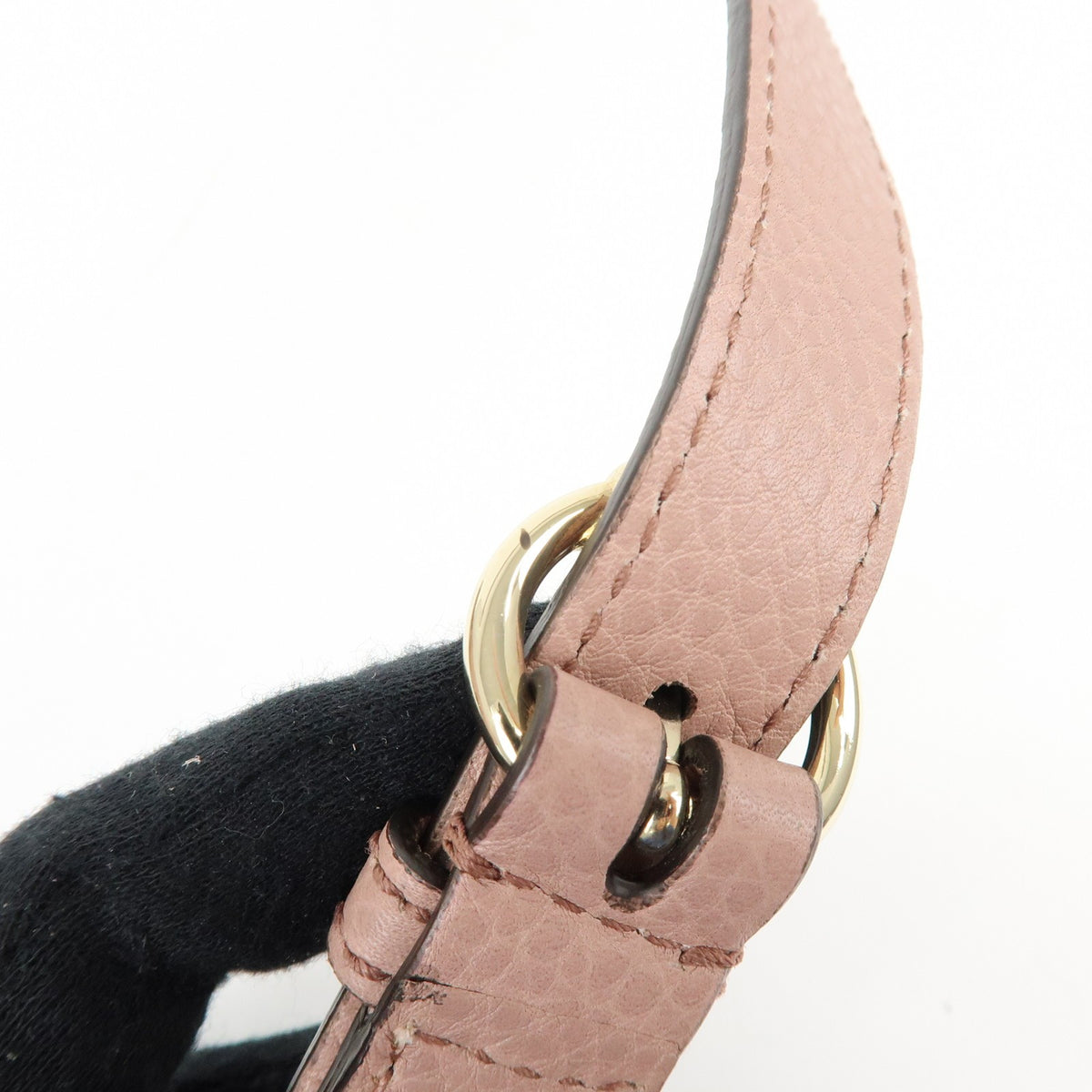 Gucci Soho Convertible Soft Top Handle Leather Pink Leather Handbag (Pre-Owned)