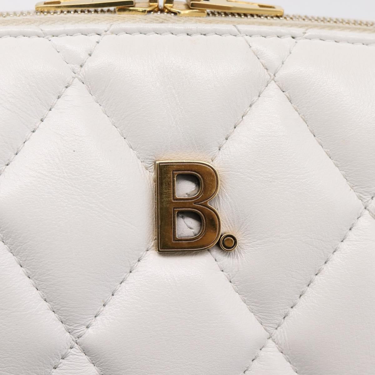 Balenciaga Touch B. Camera Quilted Leather White Leather Handbag (Pre-Owned)