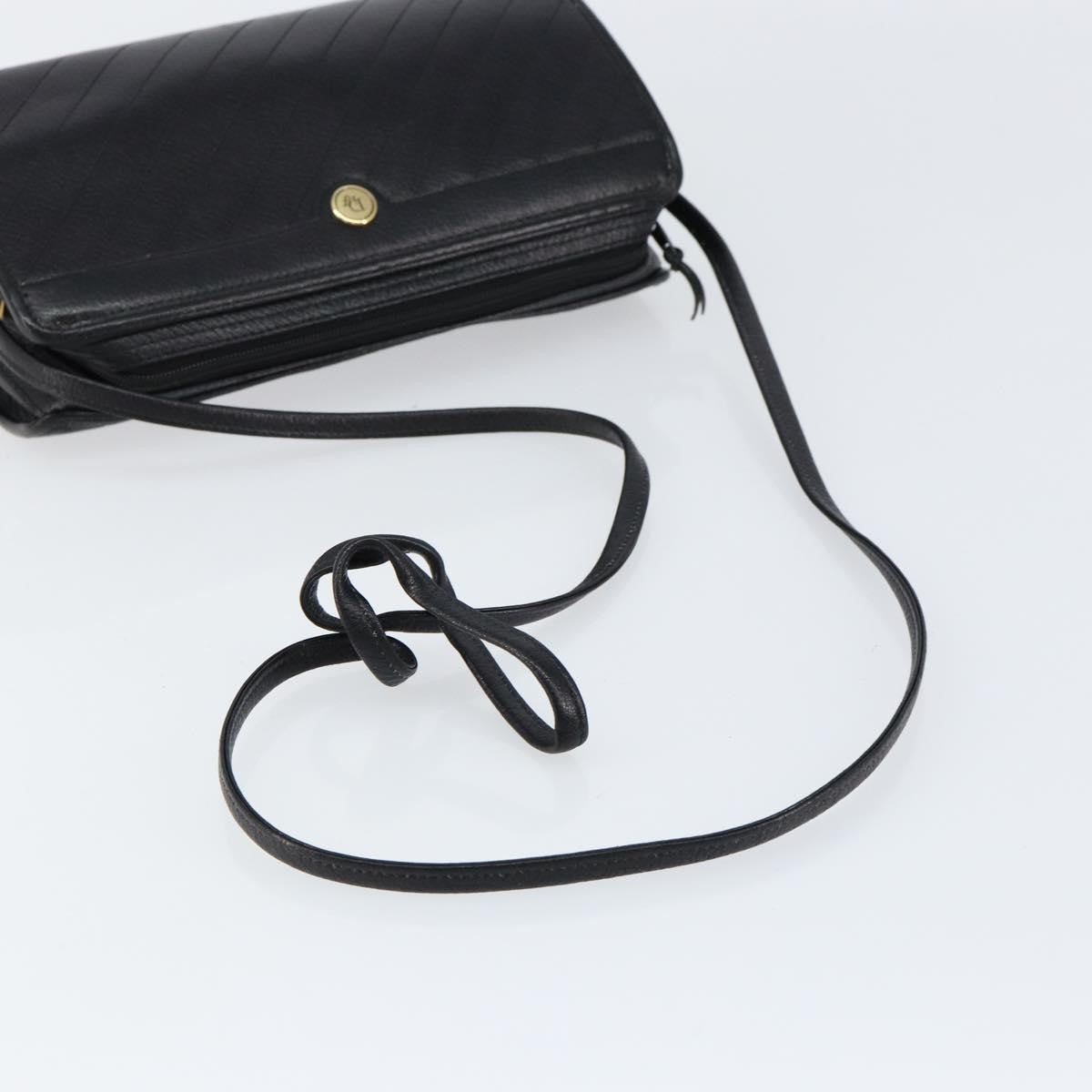 Christian Dior Vintage Leather Black Leather Shoulder Bag Bag (Pre-Owned)