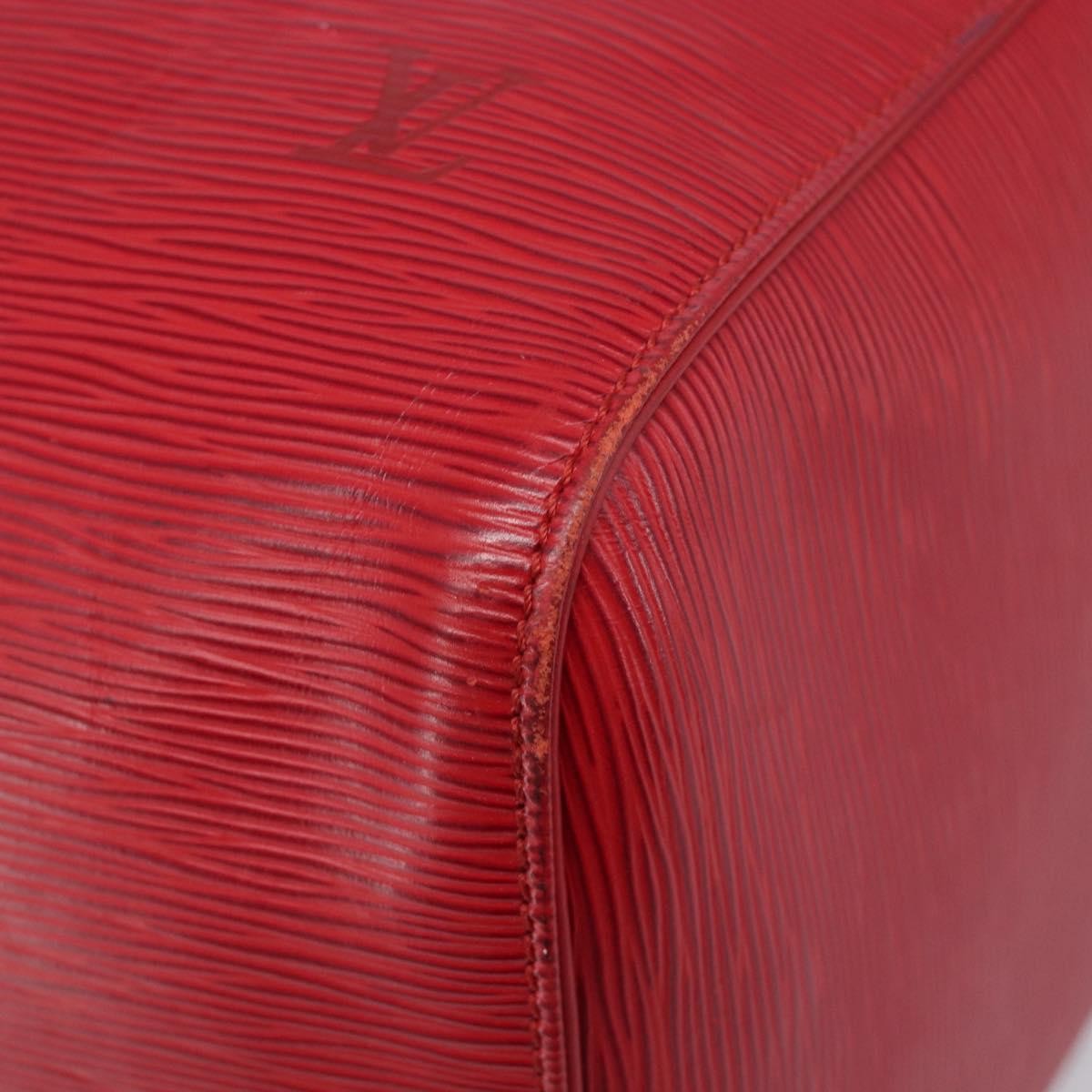 Louis Vuitton Keepall Epi Leather Red Leather Travel Bag Bag (Pre-Owned)