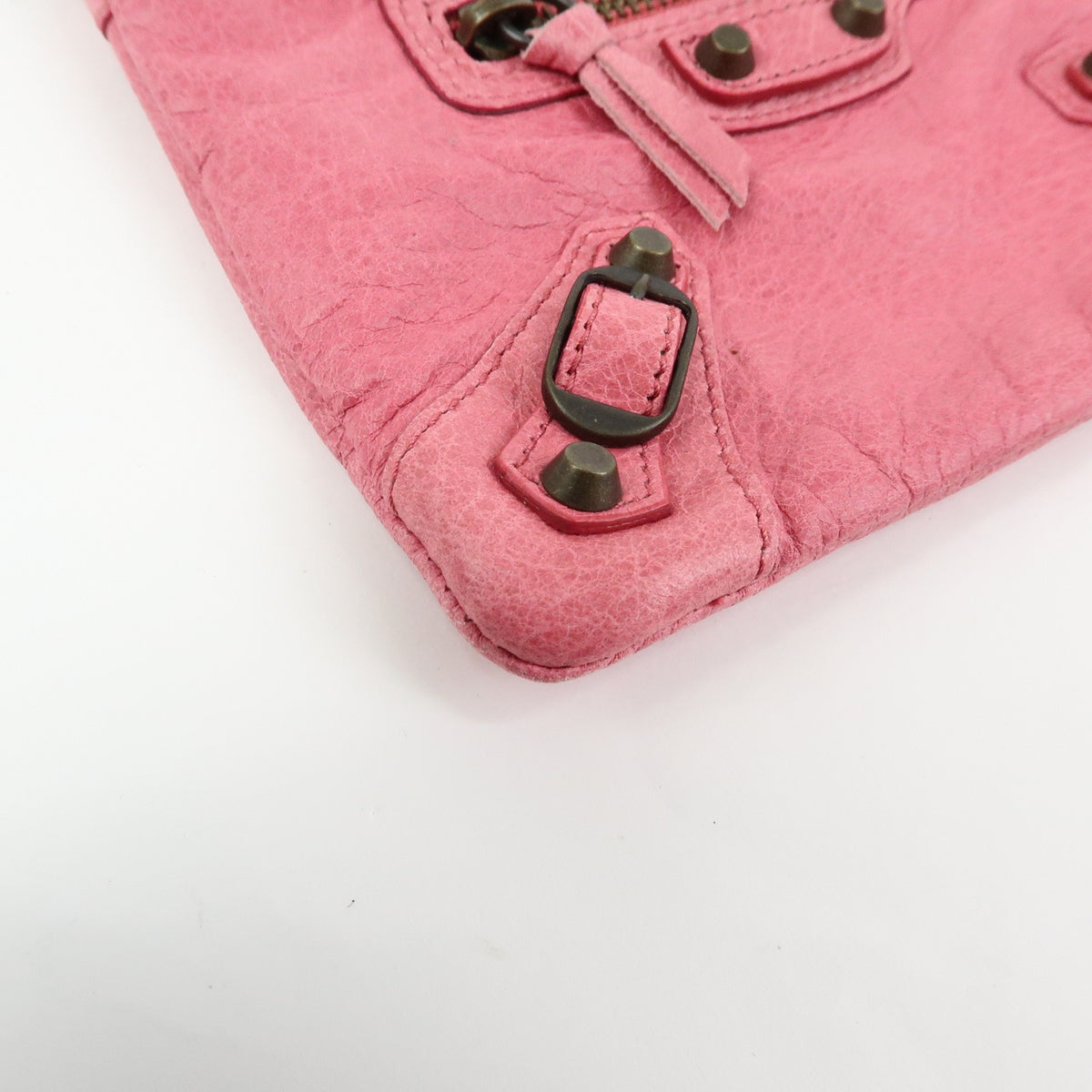 Balenciaga Classic Studs Reporter Leather Pink Leather Crossbody Bag Bag (Pre-Owned)