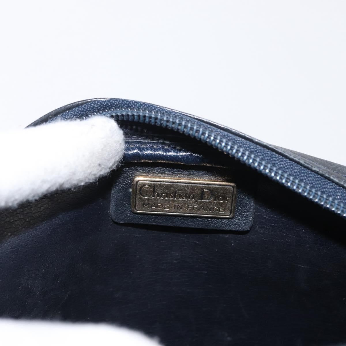 Christian Dior Vintage Leather Navy Leather Shoulder Bag Bag (Pre-Owned)