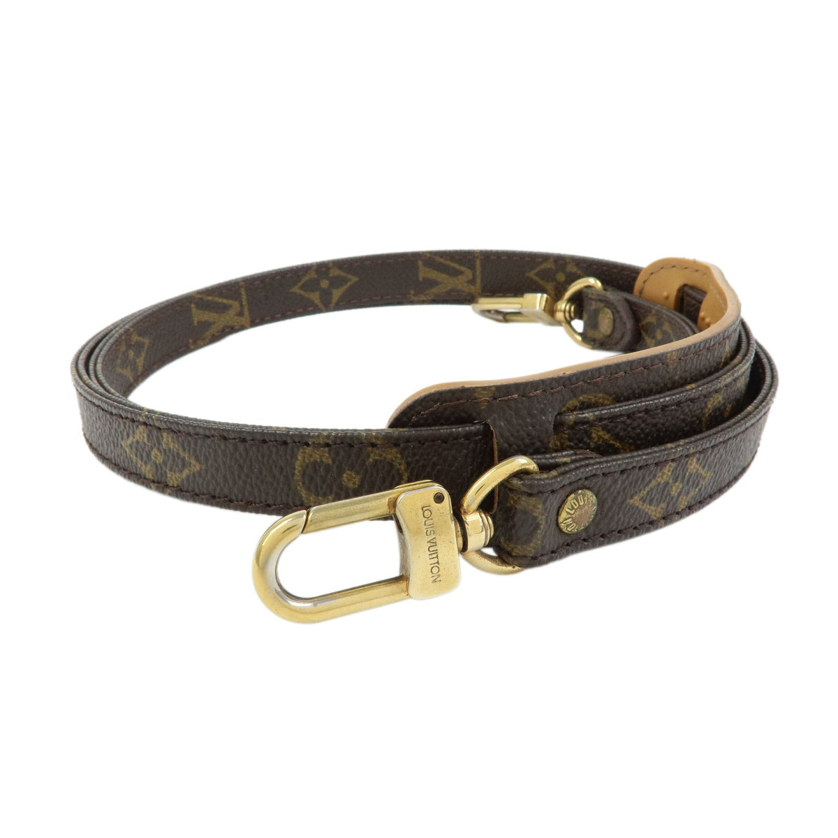 Louis Vuitton Shoulder Strap Monogram Canvas Brown Canvas Straps Accessory (Pre-Owned)