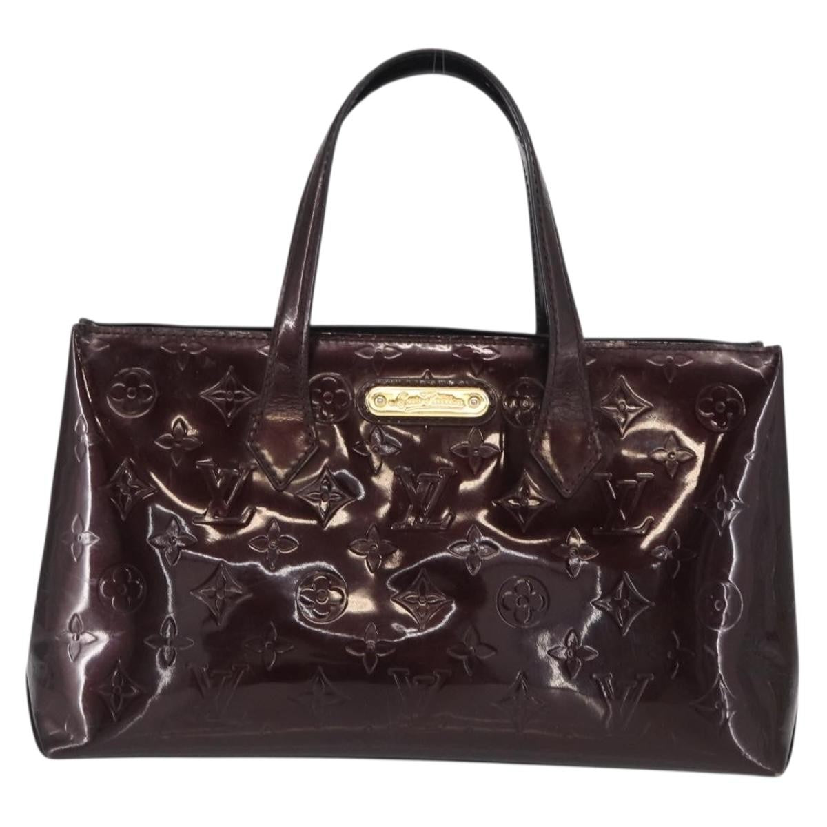 Louis Vuitton Wilshire Monogram Vernis Burgundy Patent_Leather Tote Bag Bag (Pre-Owned)