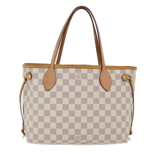 Louis Vuitton Neverfull Pm White Canvas Tote Bag (Pre-Owned)