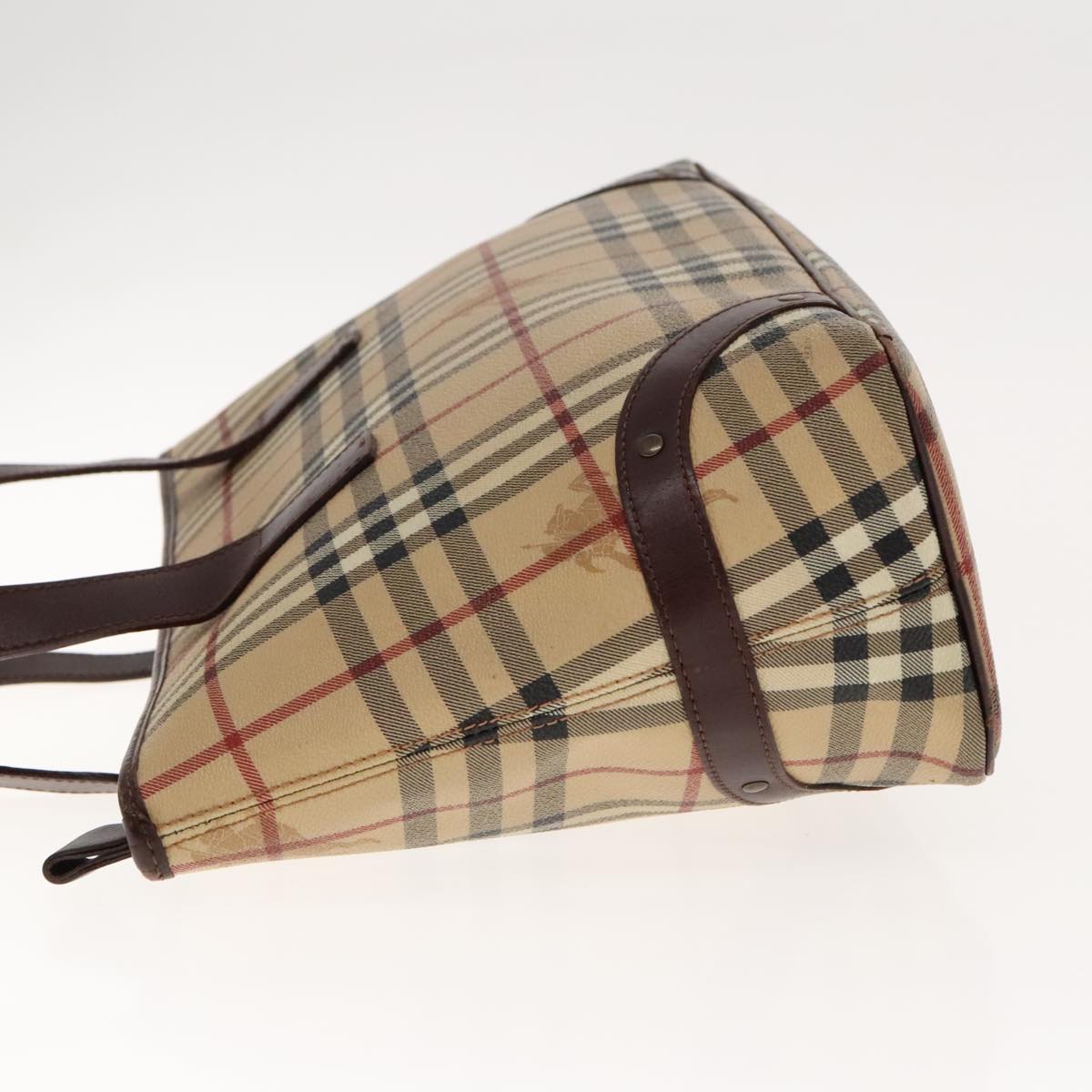 Burberry Nova Check Beige Canvas Tote Bag (Pre-Owned)