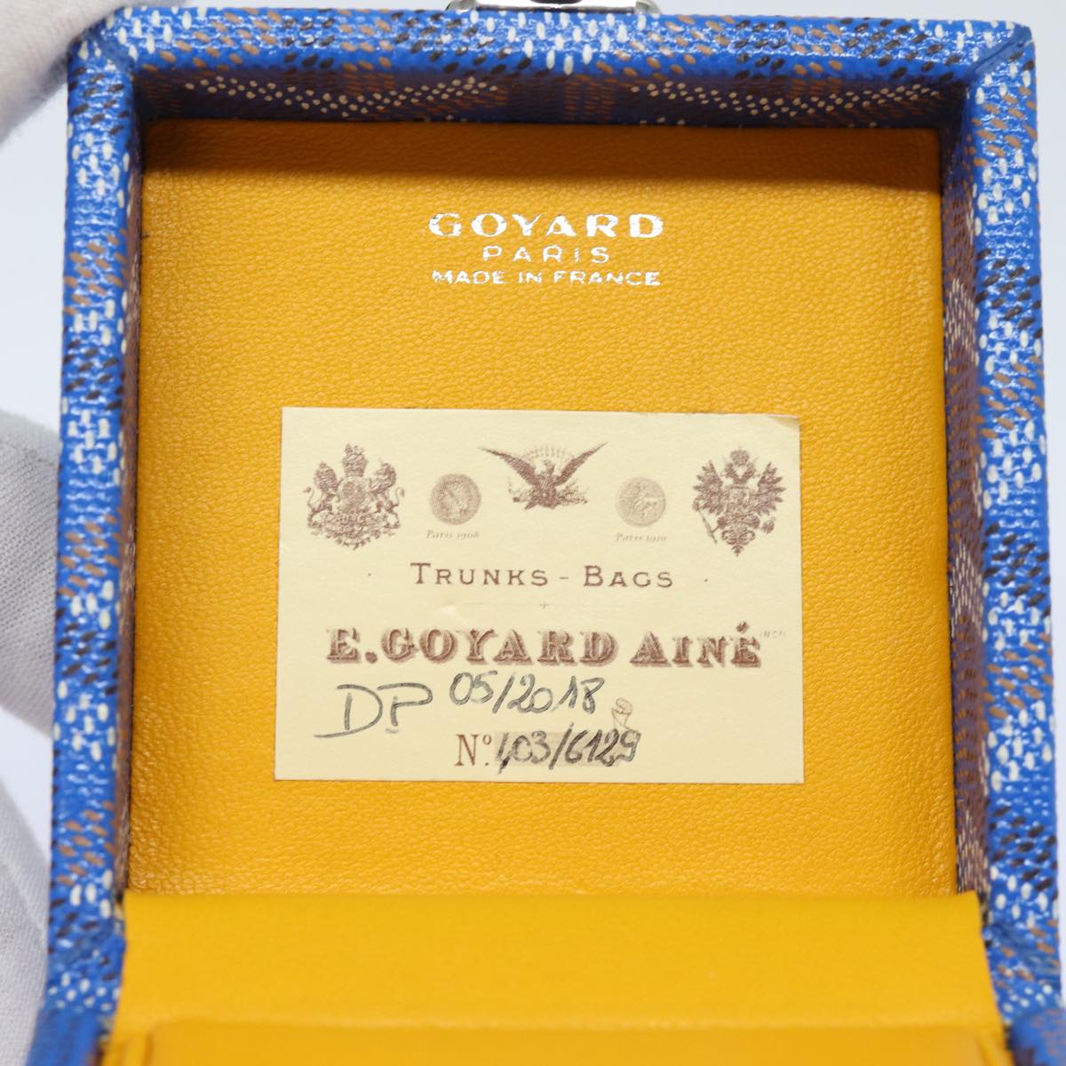 Goyard Herringbone Blue Canvas Jewelleryset Jewelry (Pre-Owned)