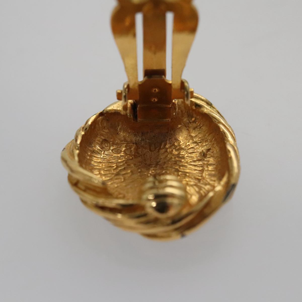 Chanel Cc Gold Metal Earring Jewelry (Pre-Owned)