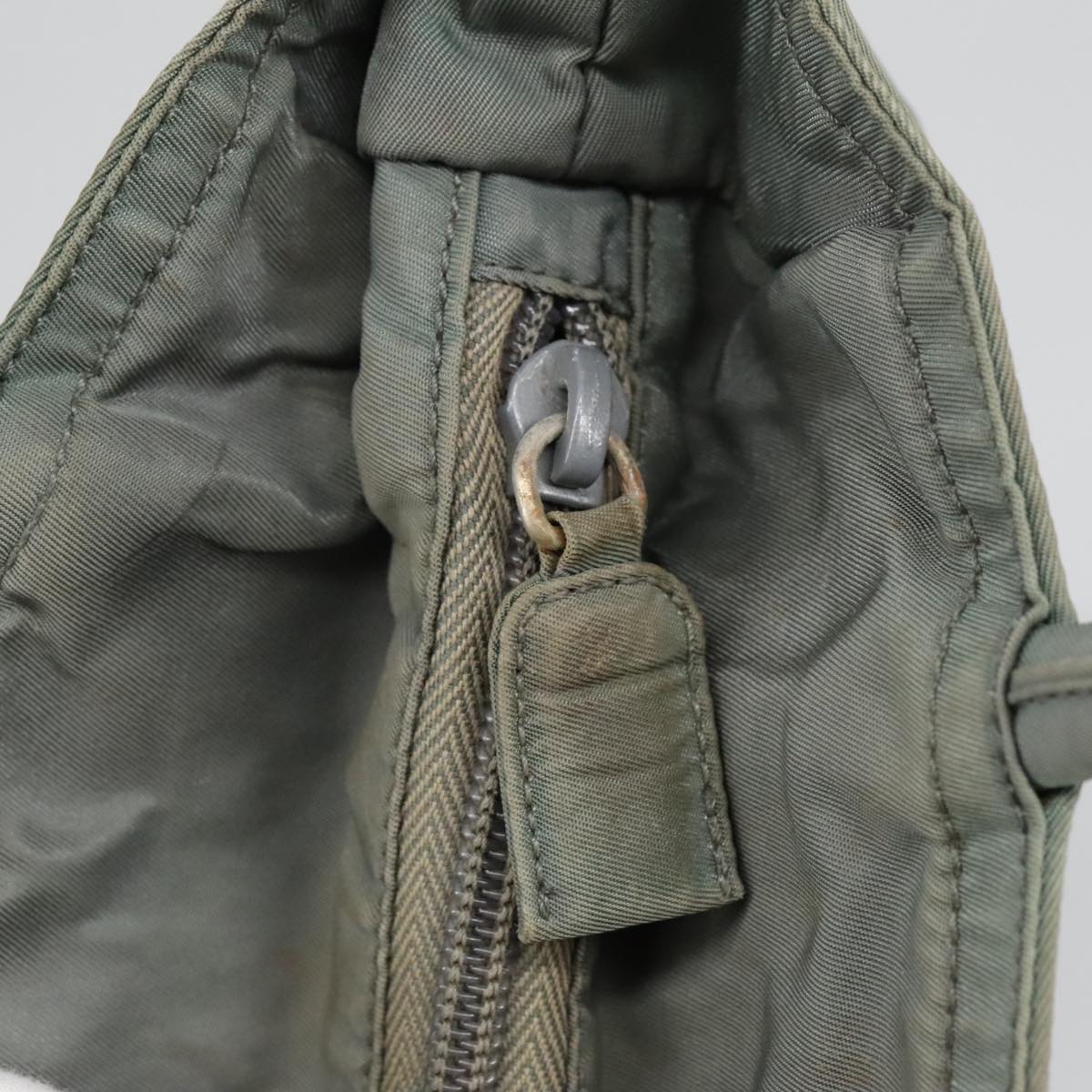 Prada Tessuto Khaki Synthetic Handbag (Pre-Owned)