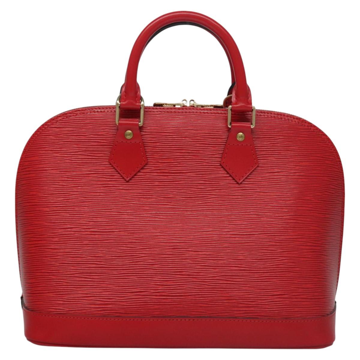 Louis Vuitton Alma Red Leather Handbag (Pre-Owned)