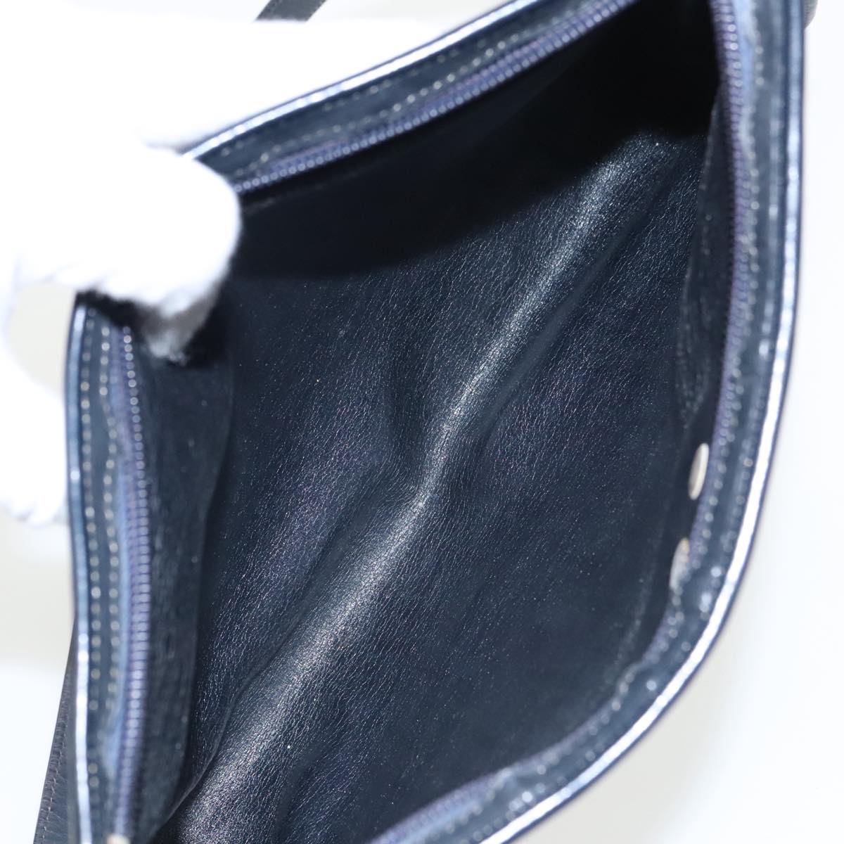 Dior Trotter Navy Canvas Shoulder Bag (Pre-Owned)