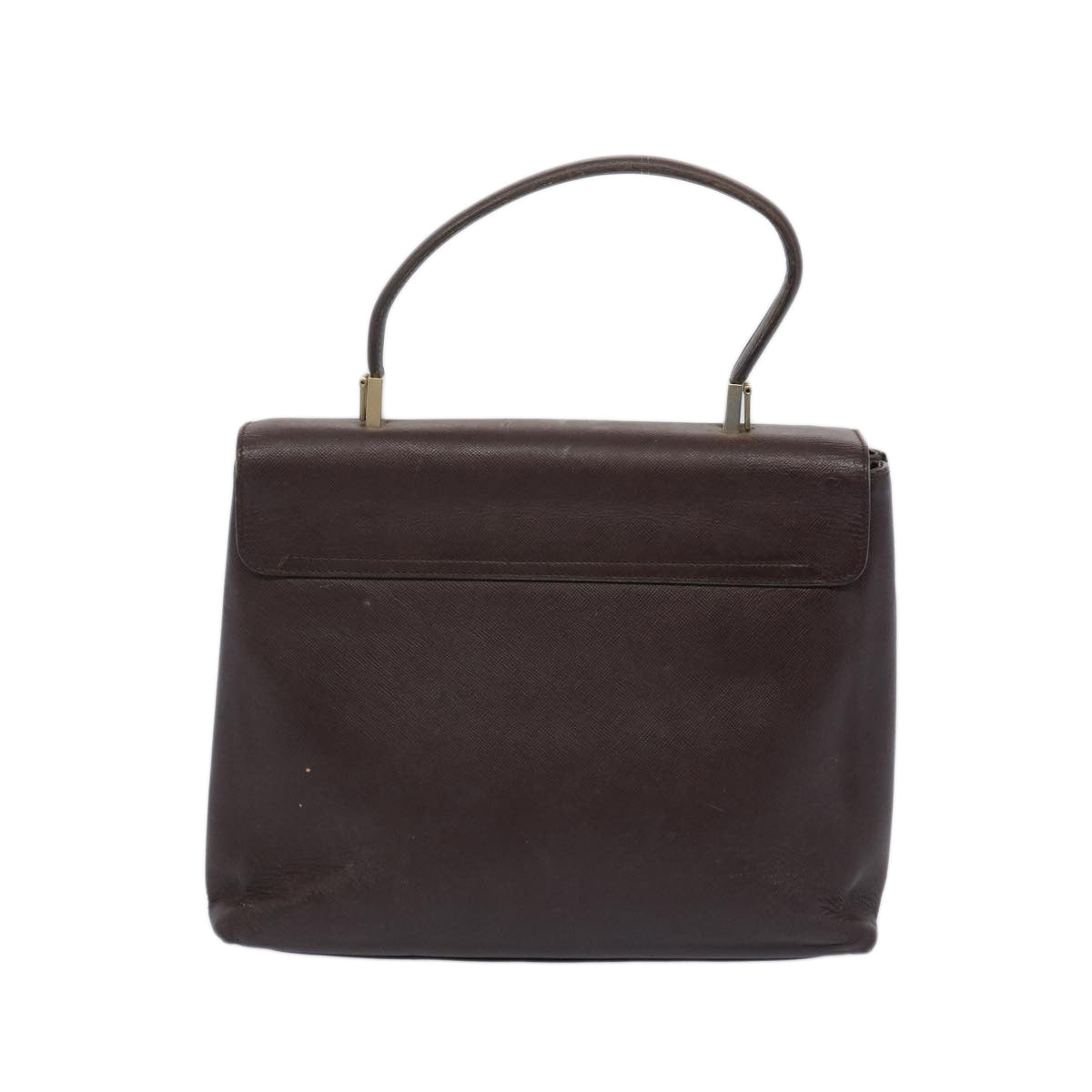 Salvatore Ferragamo Gancini Brown Leather Handbag (Pre-Owned)
