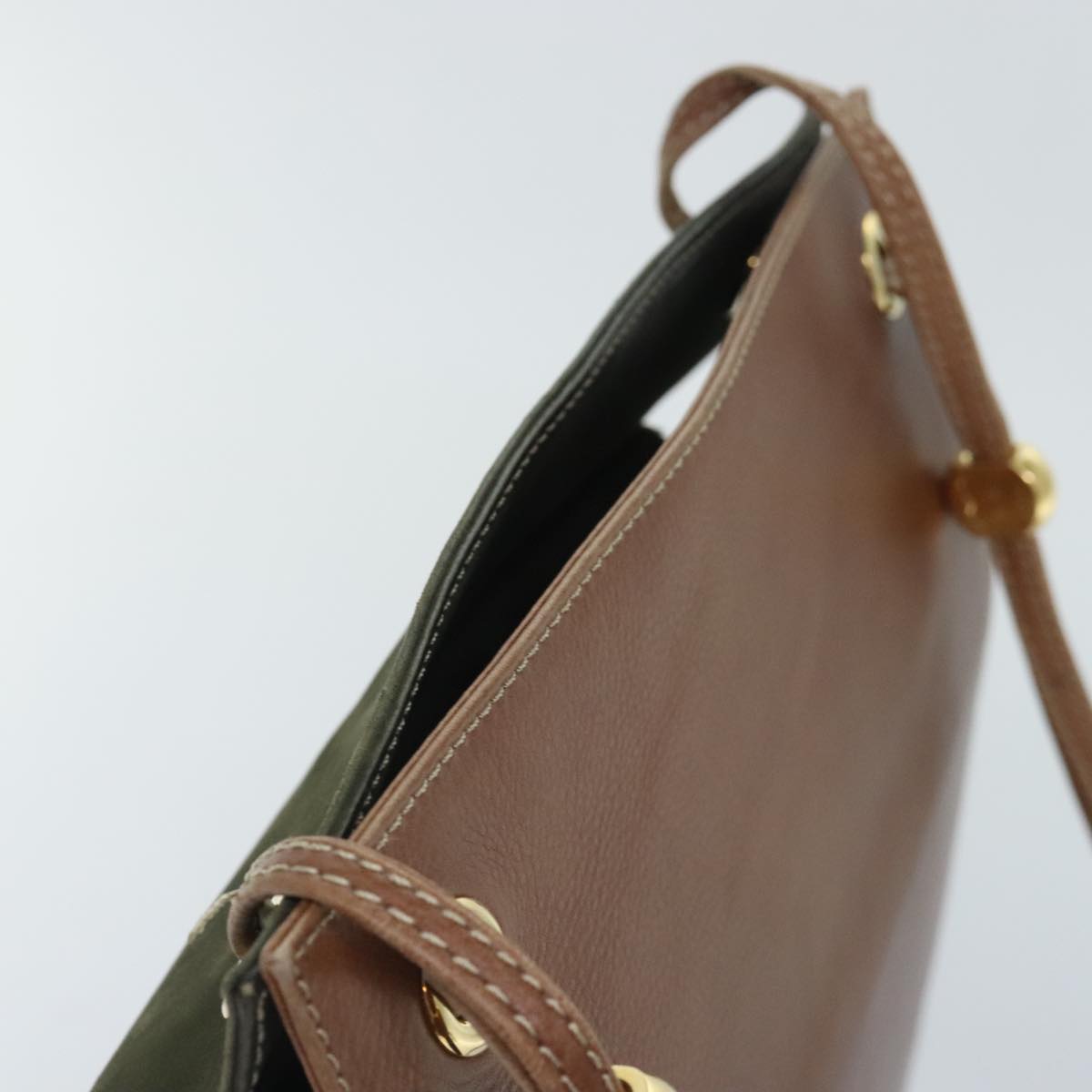 Bally Khaki Suede Shoulder Bag (Pre-Owned)