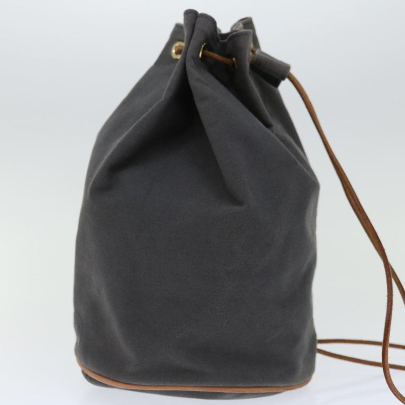 Hermès Grey Canvas Shoulder Bag (Pre-Owned)