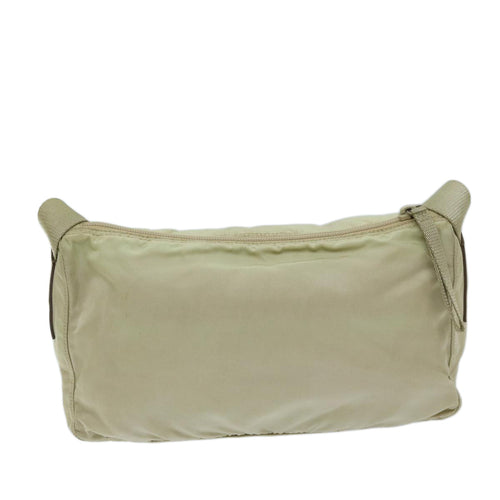 Prada Tessuto Beige Synthetic Shoulder Bag (Pre-Owned)