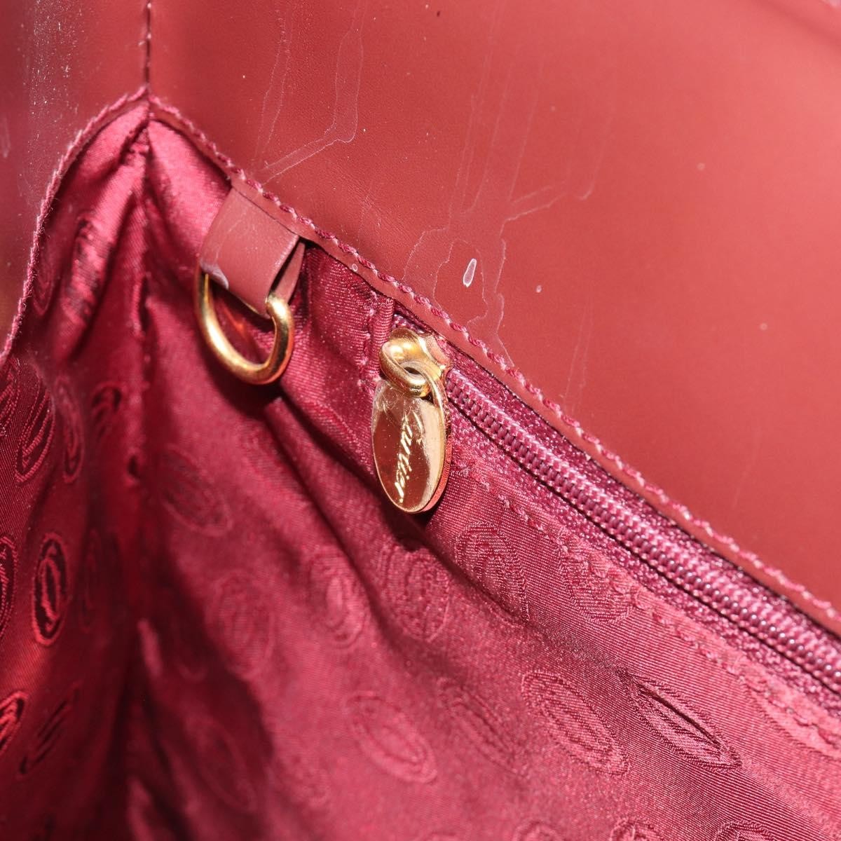 Cartier Must Line Leather Burgundy Leather Handbag (Pre-Owned)
