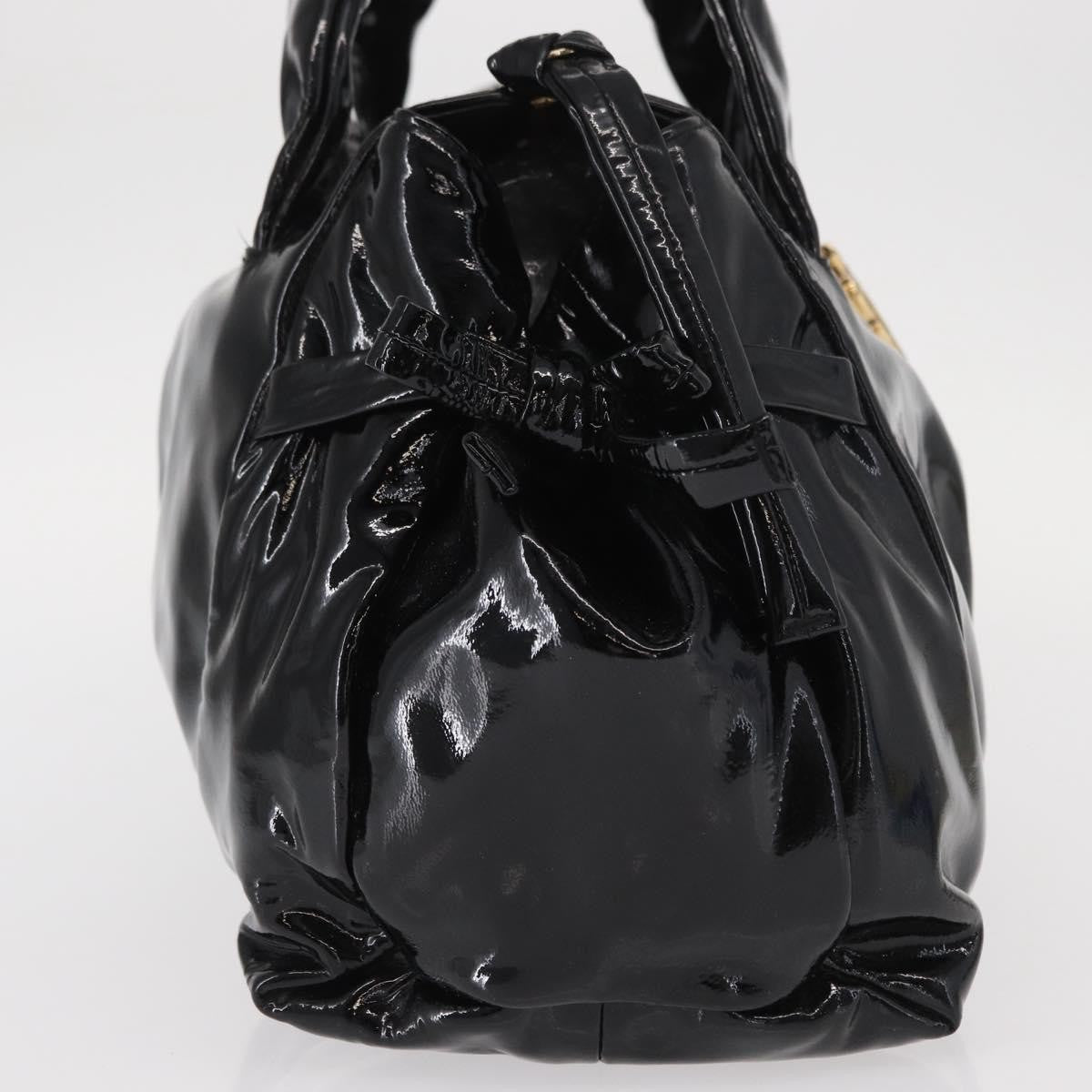Gucci Hysteria Convertible Top Handle Patent Black Patent_Leather Handbag (Pre-Owned)