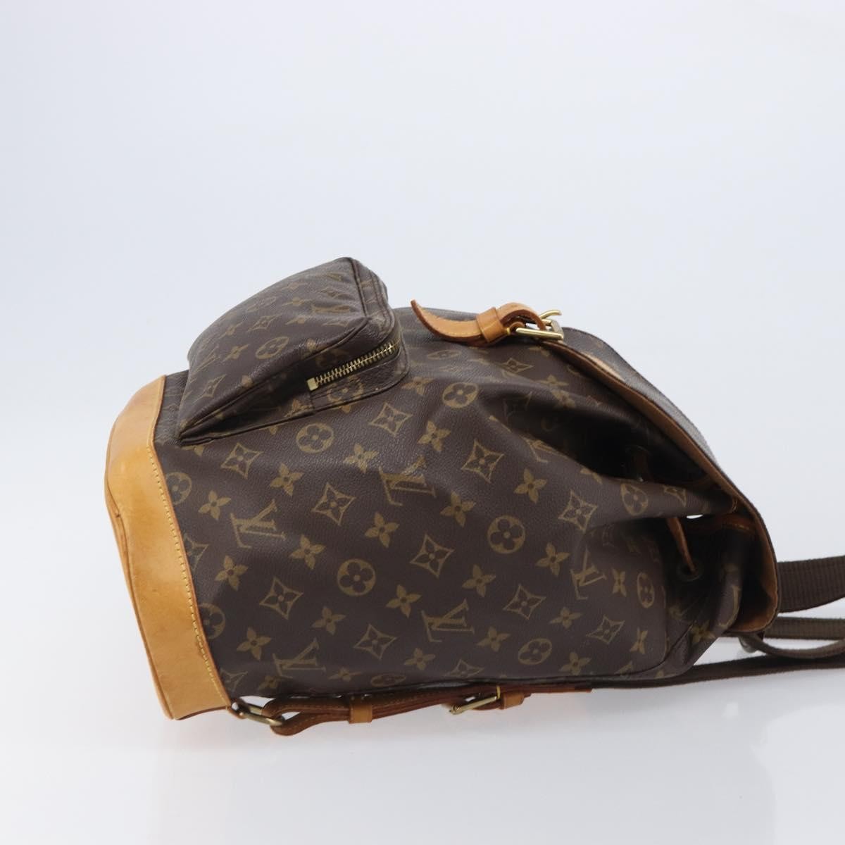 Louis Vuitton Vintage Montsouris Monogram Canvas Brown Canvas Backpack Bag (Pre-Owned)