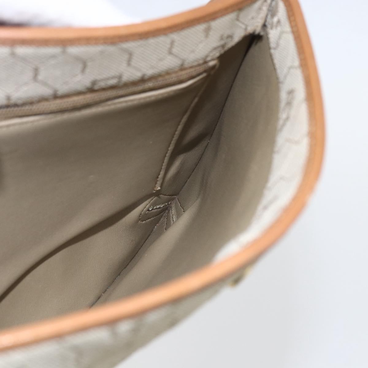 Christian Dior Vintage Honeycomb Canvas And Leather Beige Canvas Shoulder Bag Bag (Pre-Owned)