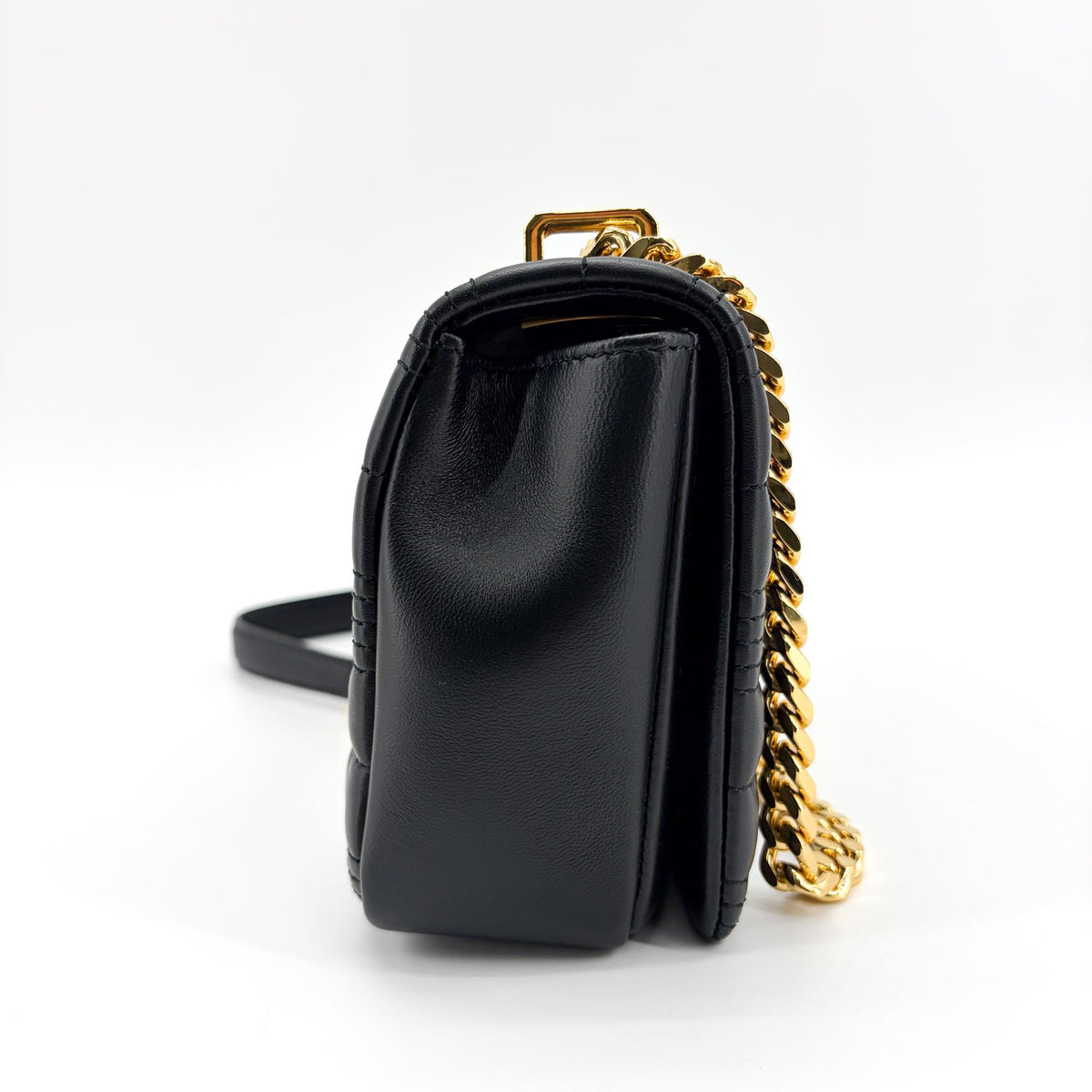 Burberry Lola Bum Quilted Lambskin Black Leather Handbag (Pre-Owned)