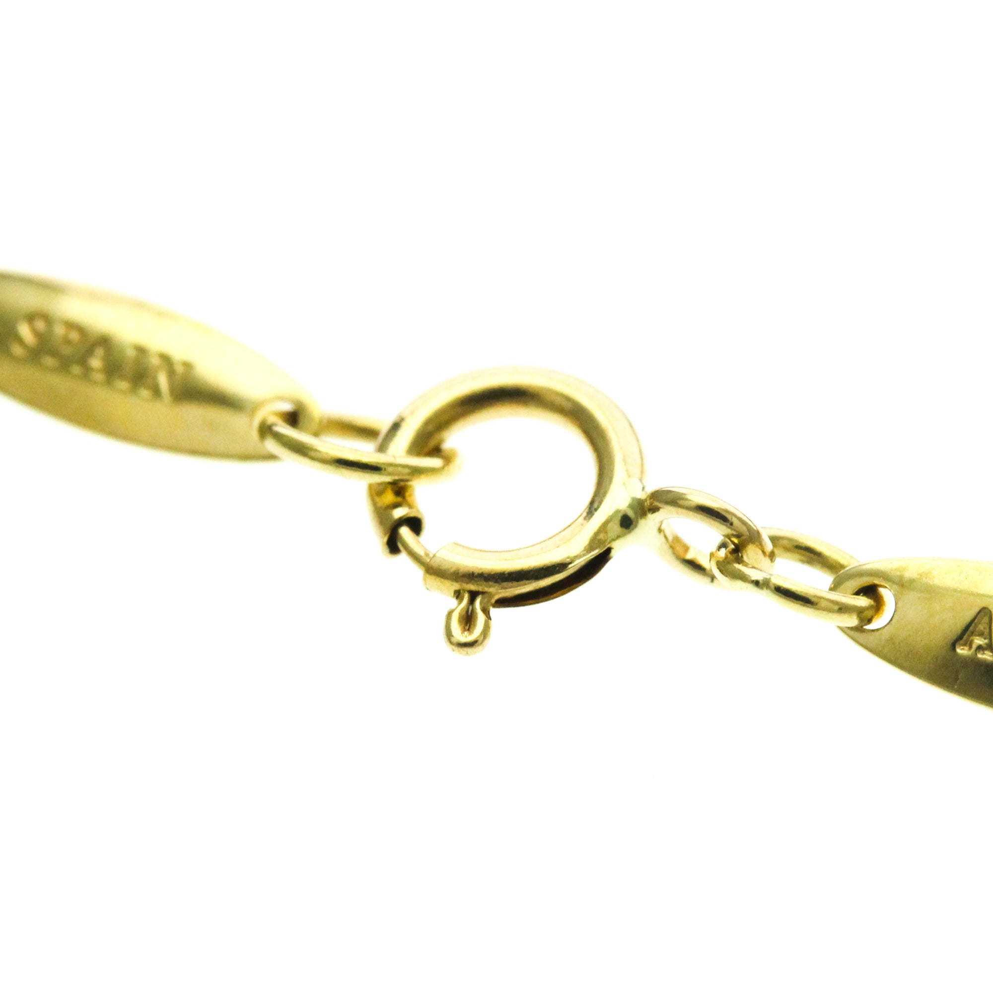 Tiffany & Co. Elsa Peretti Open Heart Pendant 18K Yellow Gold Gold Yellow_Gold Necklace Jewelry (Pre-Owned)