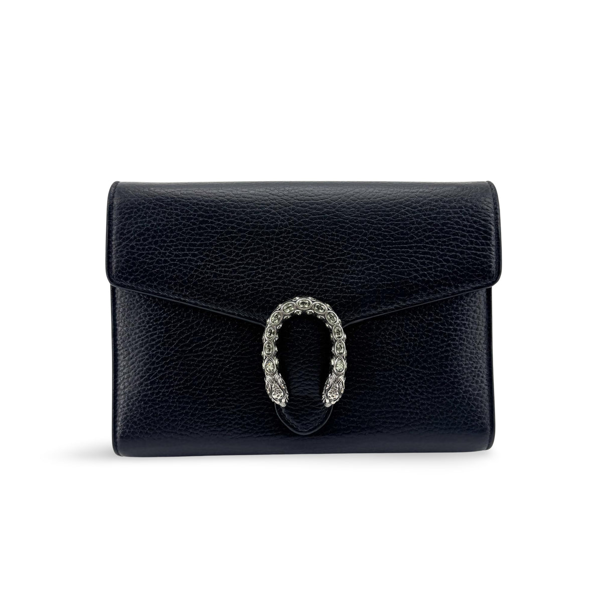 Gucci Dionysus Leather Black Leather Handbag (Pre-Owned)
