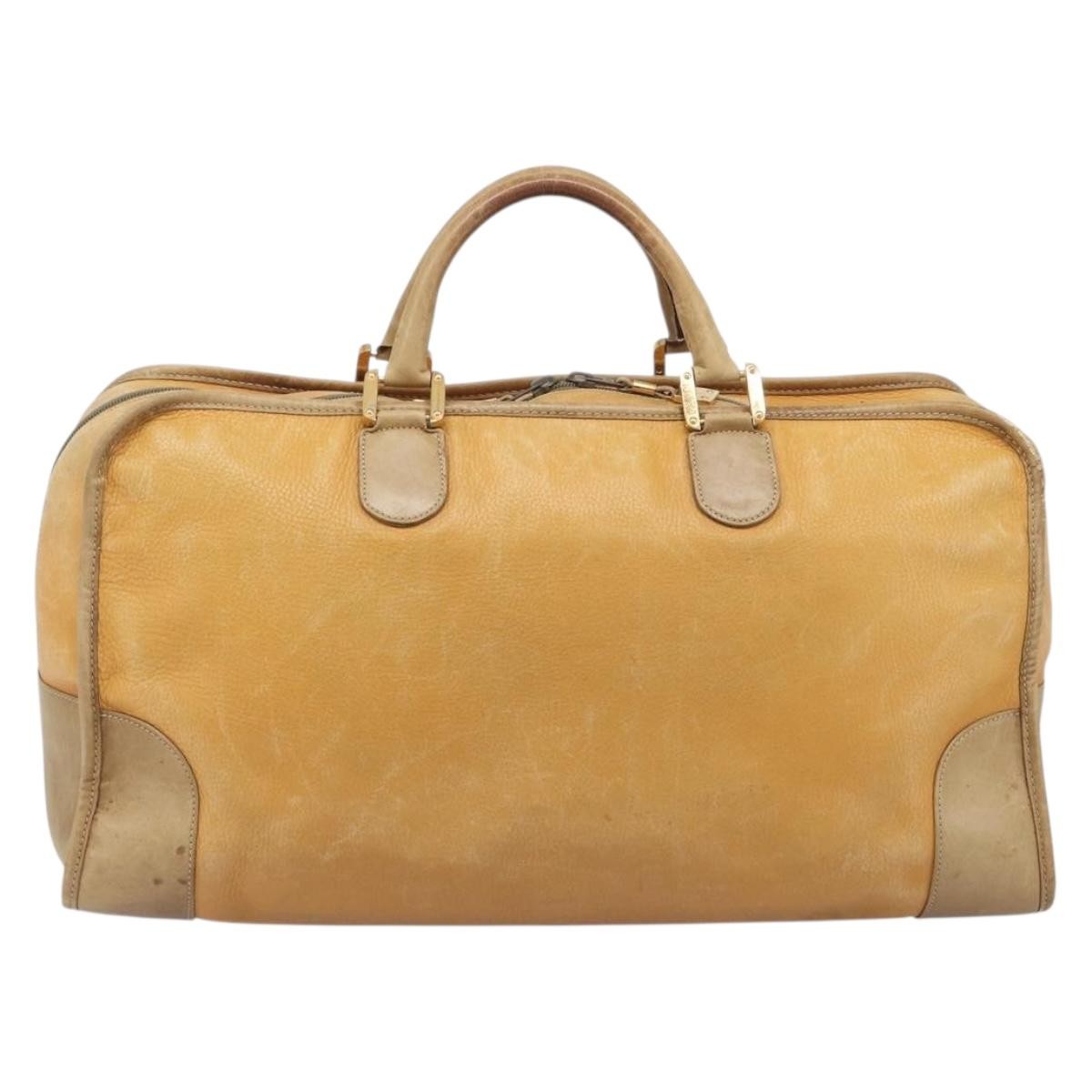 Loewe Amazona Leather Beige Leather Handbag (Pre-Owned)