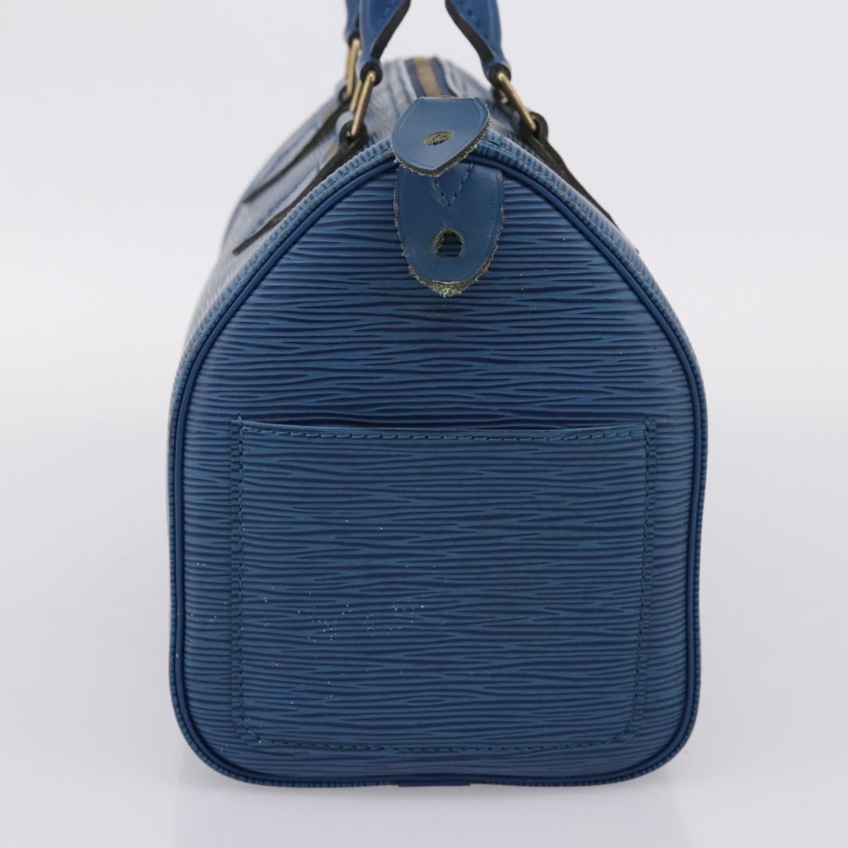 Louis Vuitton Speedy Epi Leather Blue Leather Handbag (Pre-Owned)