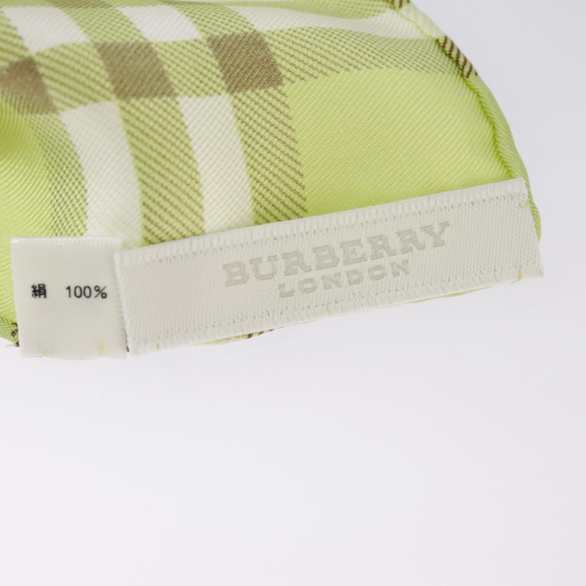 Burberry Green Silk Scarf  (Pre-Owned)