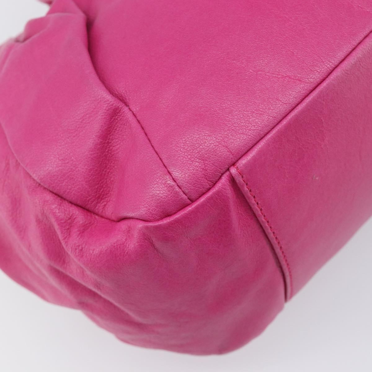 Miu Miu Shoulder Leather Pink Leather Shoulder Bag Bag (Pre-Owned)