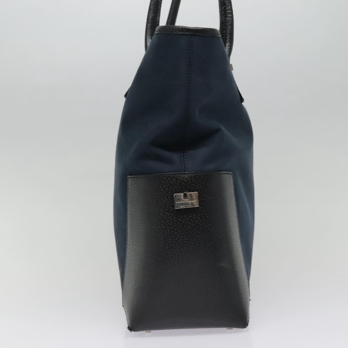 Salvatore Ferragamo Navy Canvas Tote Bag (Pre-Owned)