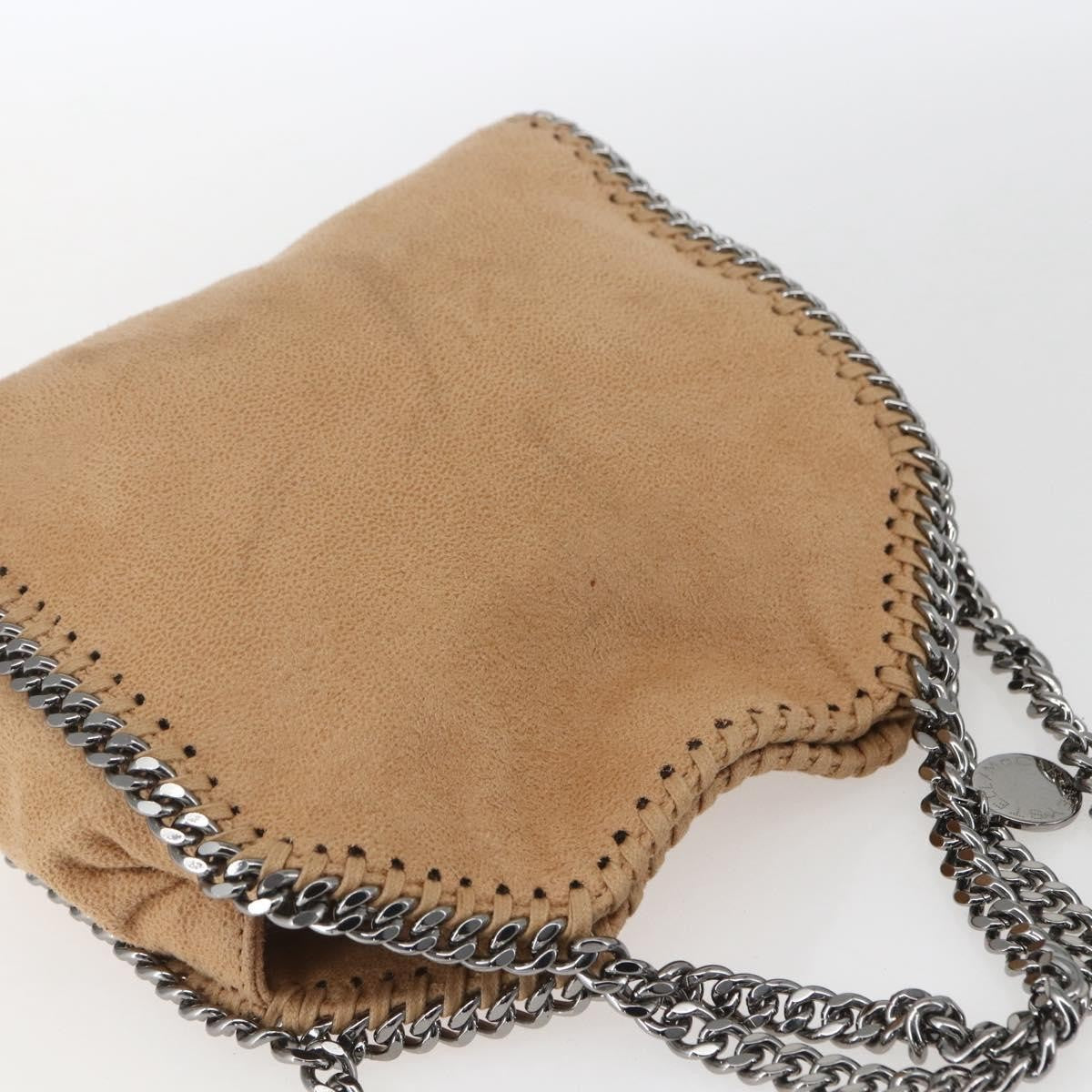Stella Mccartney Falabella Fold Over Shaggy Deer Beige Polyester Shoulder Bag Bag (Pre-Owned)