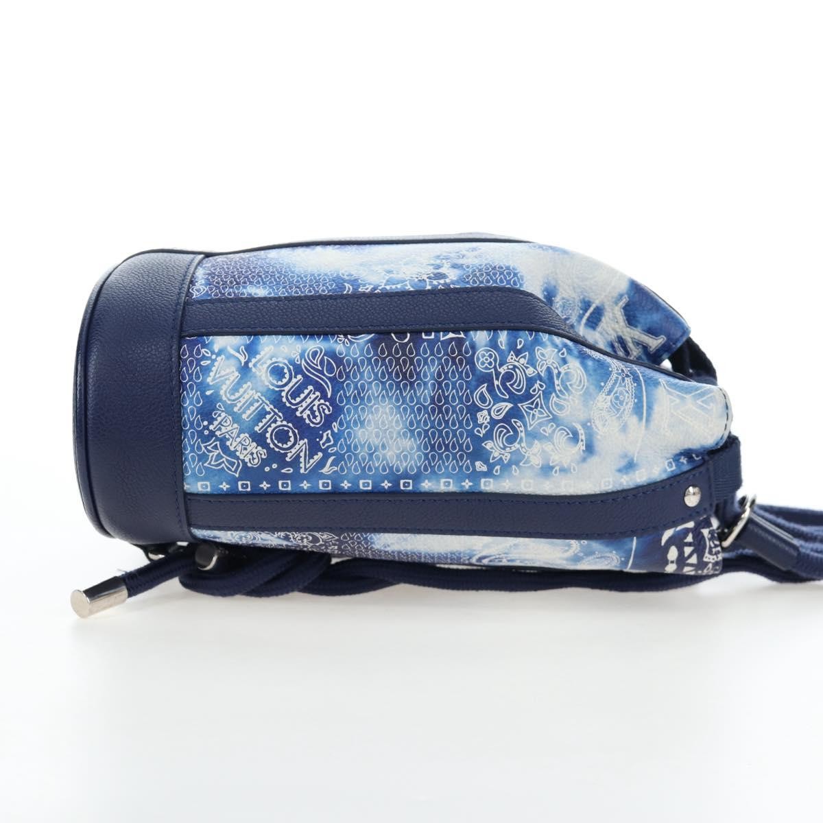 Louis Vuitton Randonnee Limited Edition Monogram Bandana Leather Blue Canvas Shoulder Bag Bag (Pre-Owned)