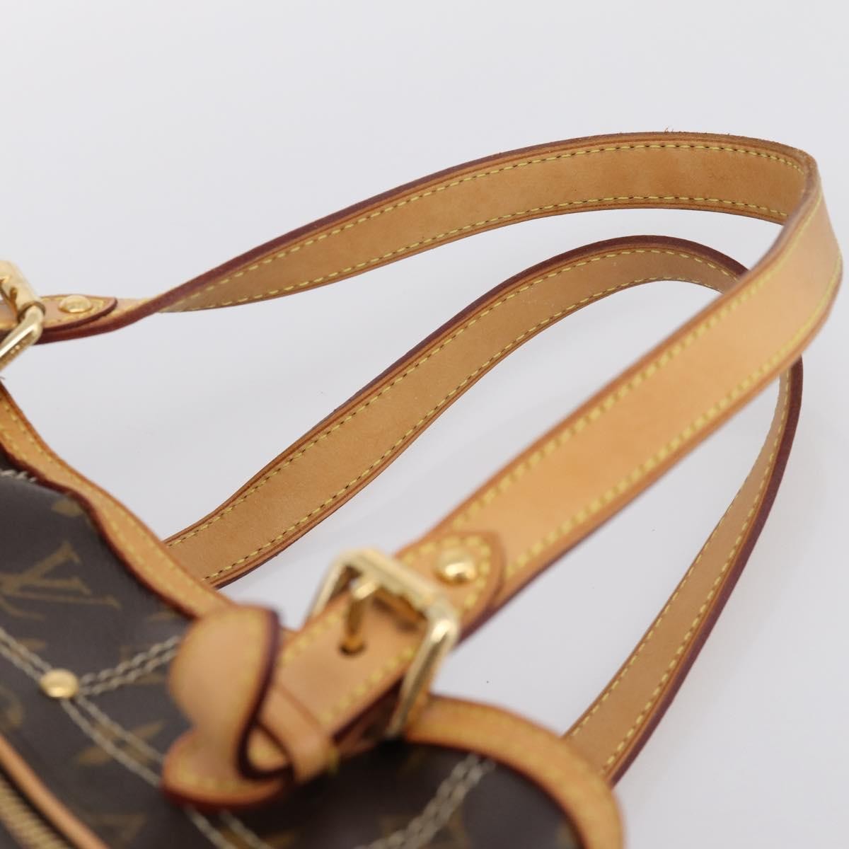 Louis Vuitton Riveting Monogram Canvas Brown Canvas Shoulder Bag Bag (Pre-Owned)