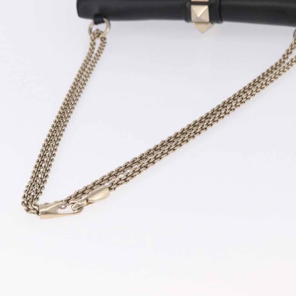 Valentino Garavani Glam Lock Leather Black Leather Shoulder Bag Bag (Pre-Owned)