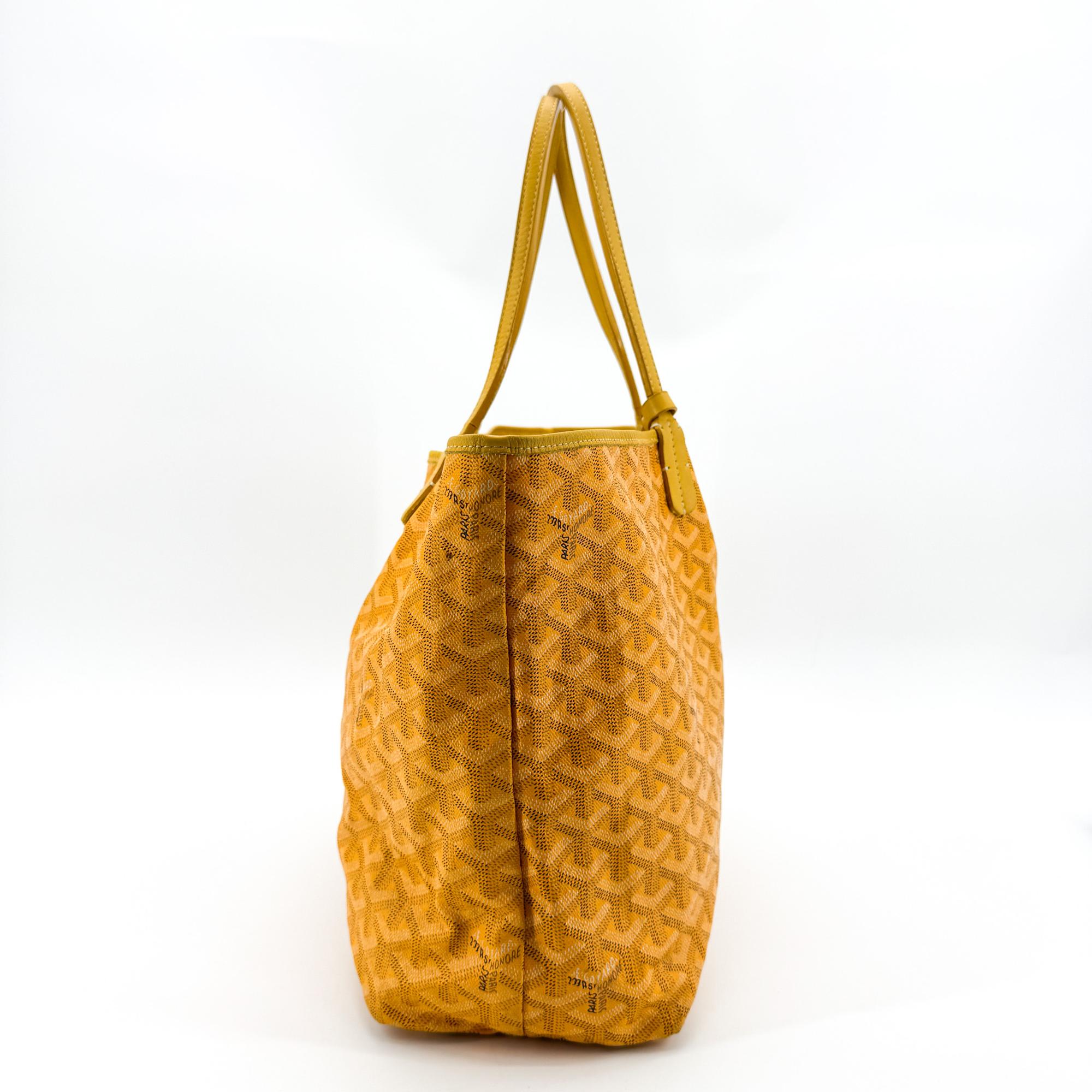 Goyard Saint Louis Tote Coated Canvas Yellow Canvas Tote Bag Bag (Pre-Owned)