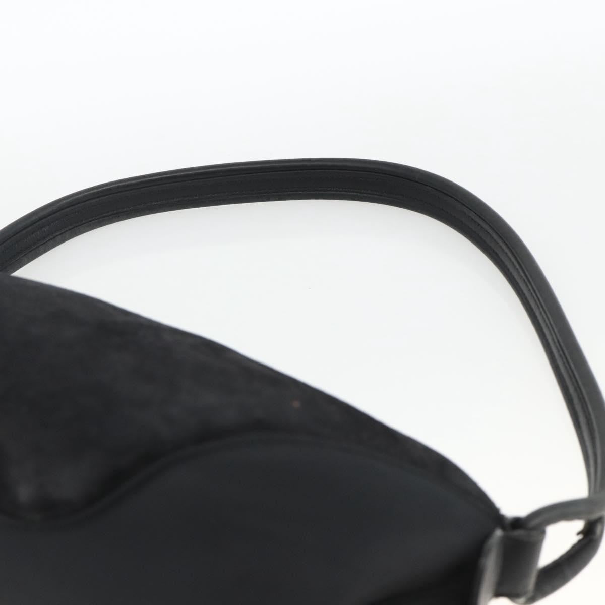 Salvatore Ferragamo Gancini Suede Black Suede Shoulder Bag Bag (Pre-Owned)