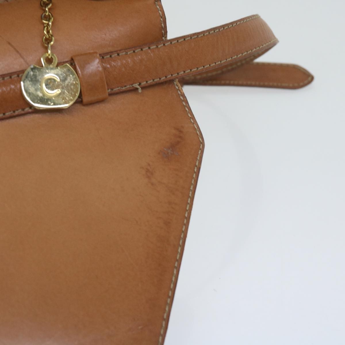 Celine Vintage Macadam Canvas Beige Canvas Shoulder Bag Bag (Pre-Owned)